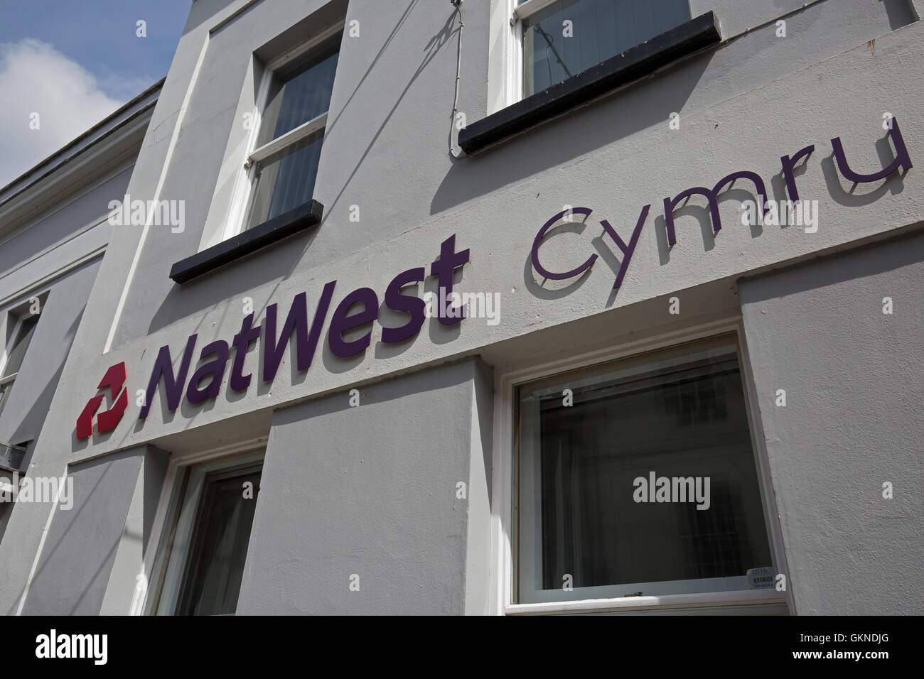 Natwest Bank sign in Abergavenny Wales Stock Photo Alamy
