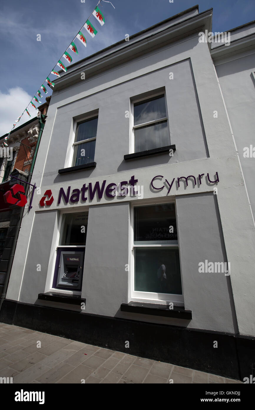 Natwest Bank sign in Abergavenny Wales Stock Photo Alamy
