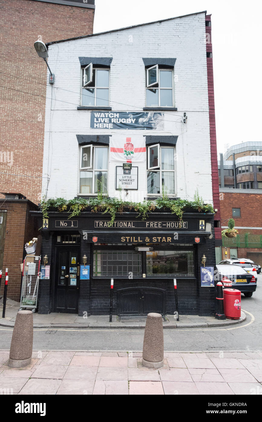 The Still and Star public house on Little Somerset Street in Whitechapel in London's East End. Stock Photo