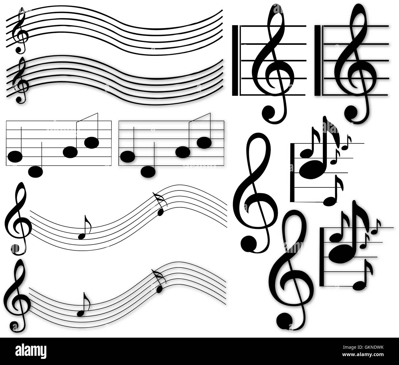 Graphic music notes vector