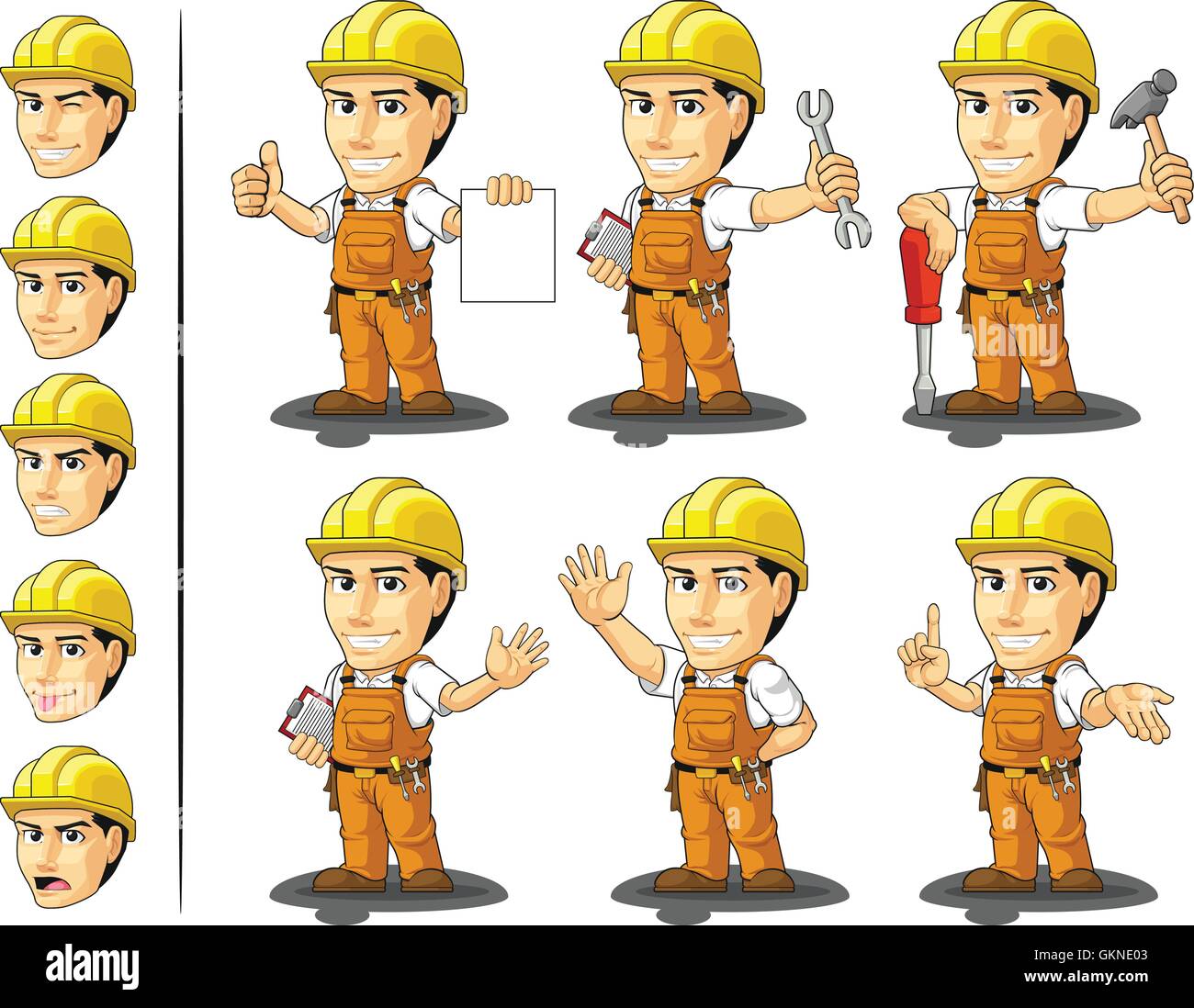 cartoon manufacturing worker