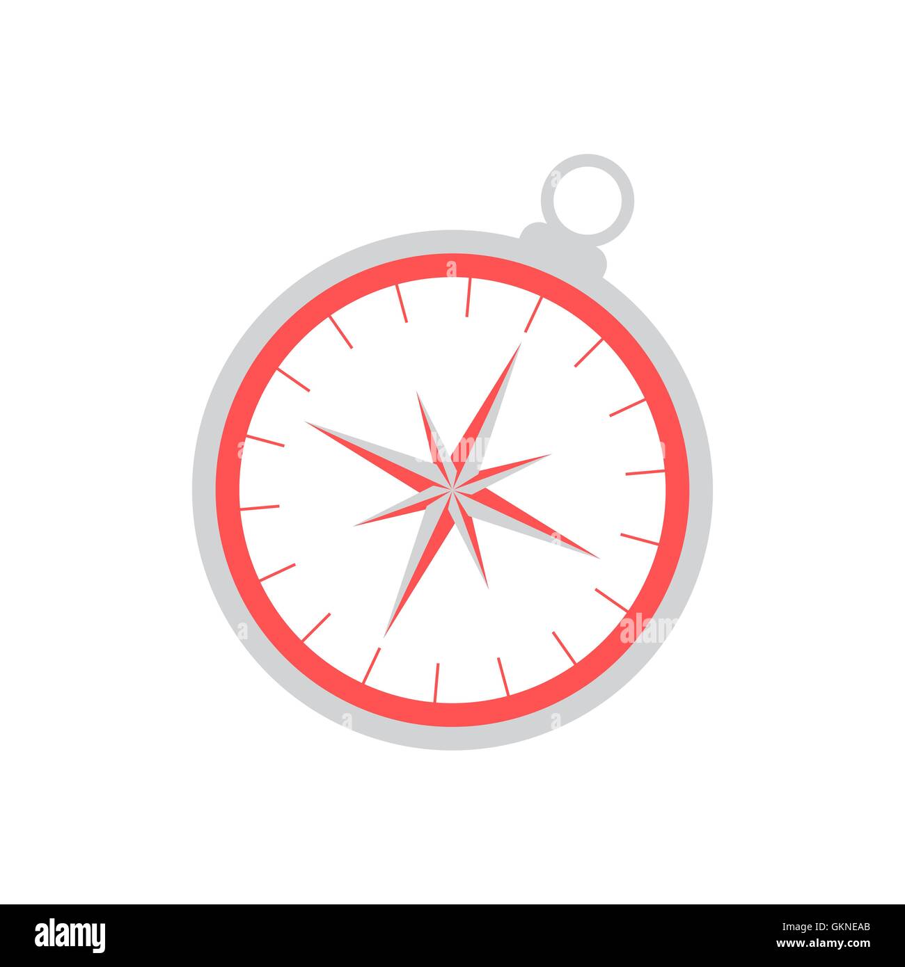 Stylized icon of a colored compass on a white background Stock Vector ...