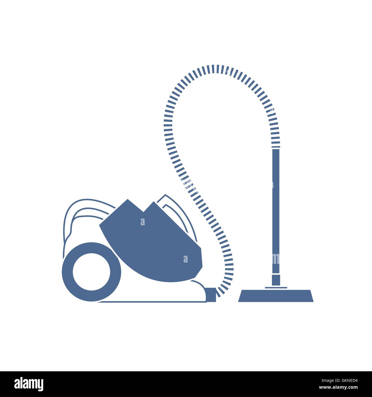 Stylized icon of a colored vacuum cleaner on a white background Stock ...