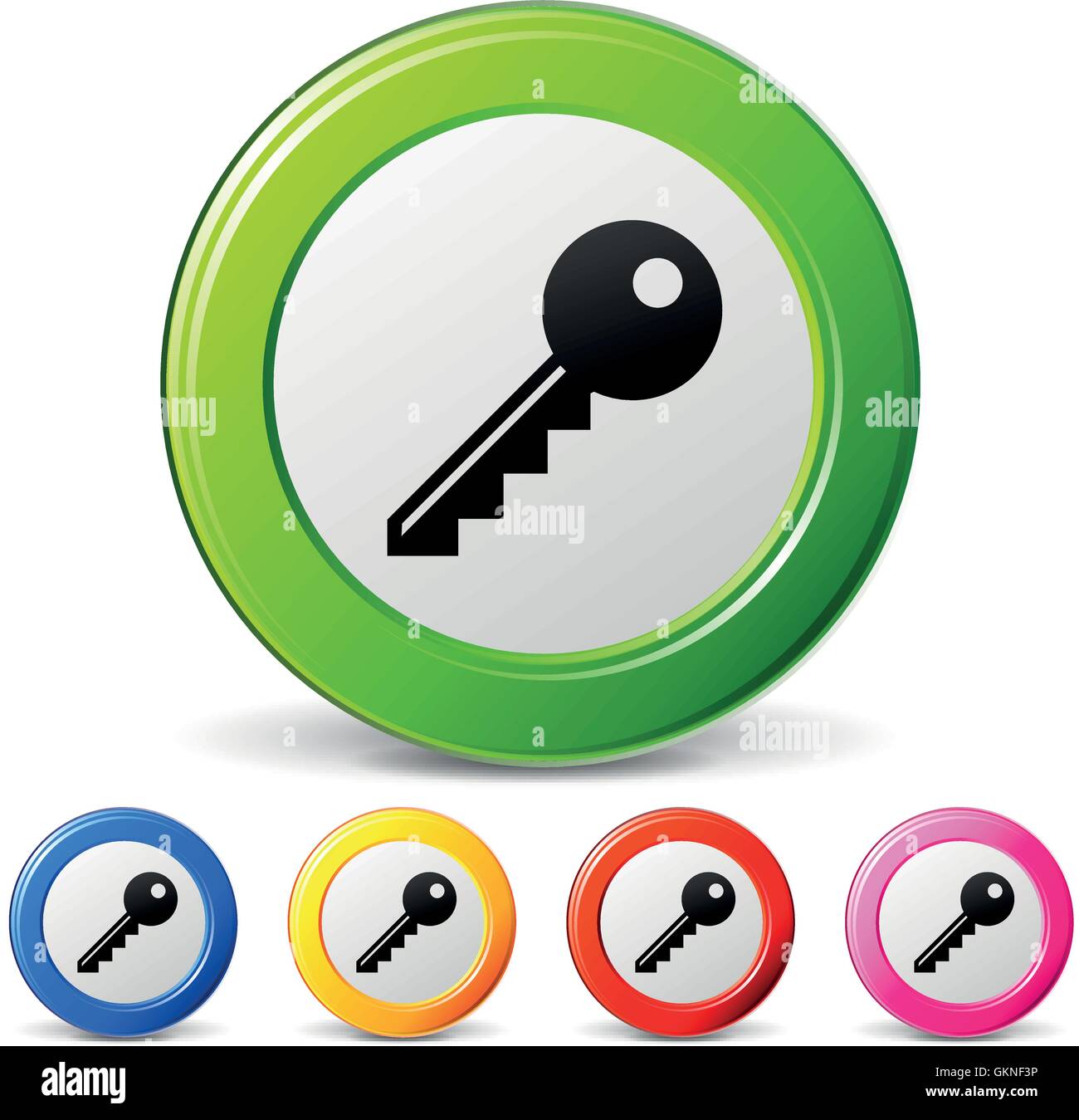 Unlock Button Key Icon Vector Lock Security Safety Pictogram Symbol