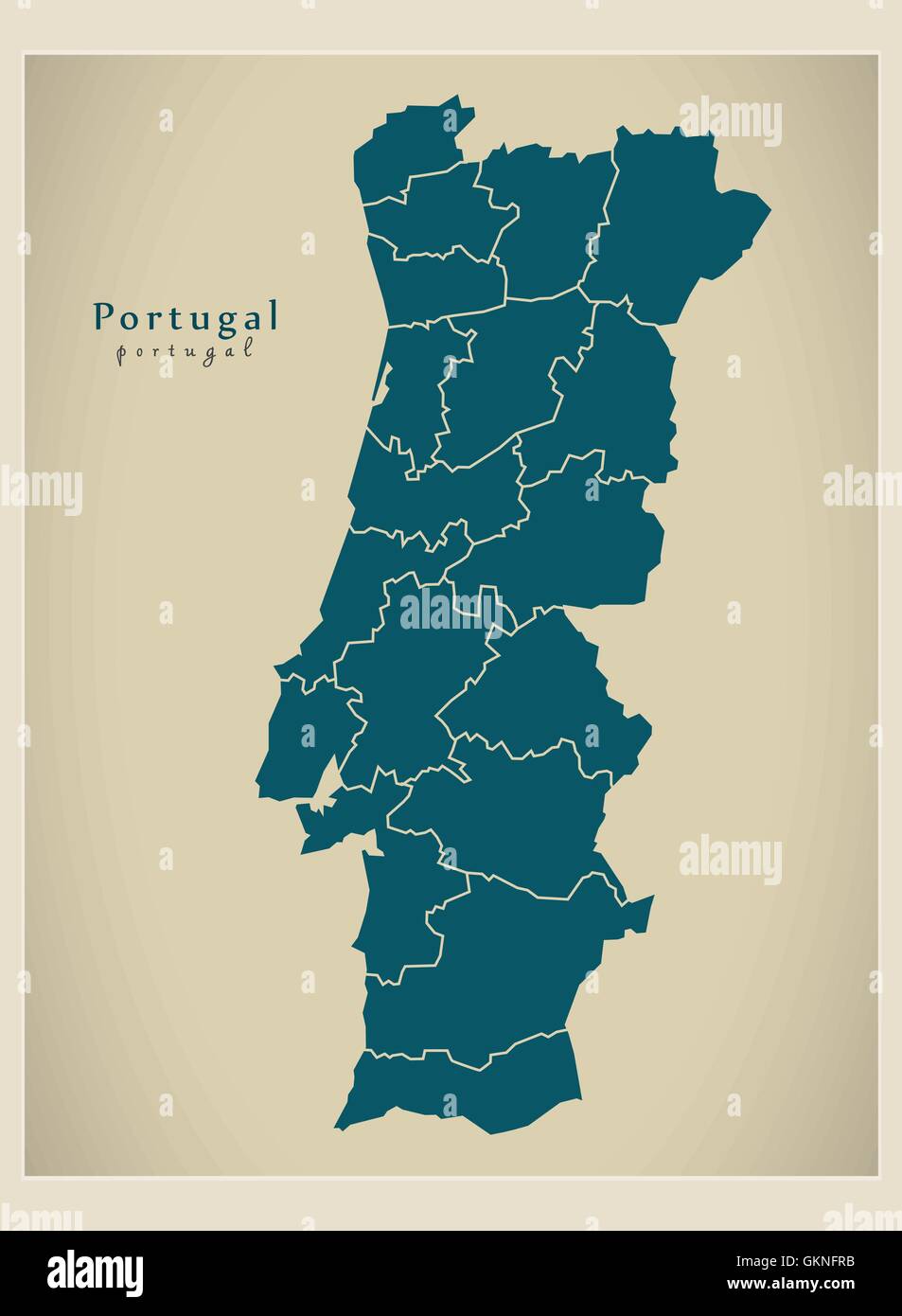 MAPA DE PORTUGAL E ALGARVE Color engraving on paper. E…