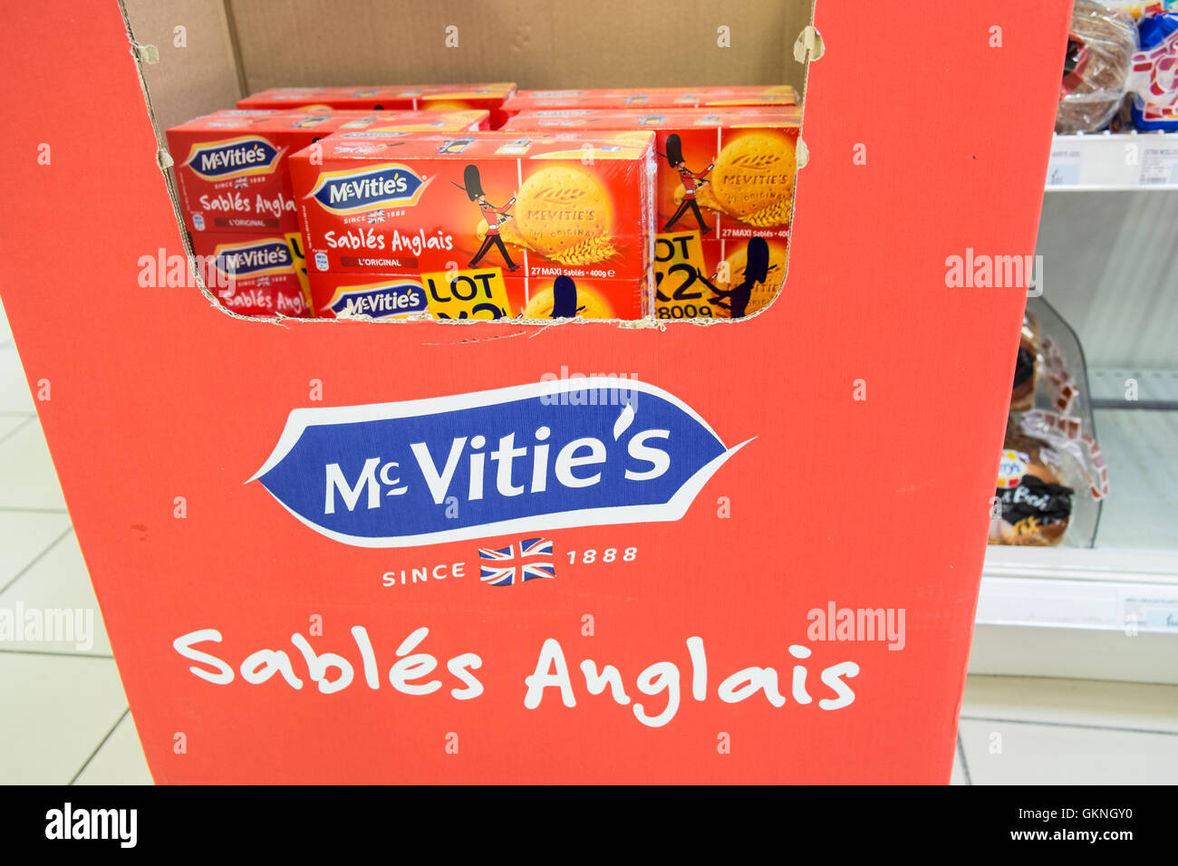 McVitie's biscuits, English,British, produce,promotion for sale at