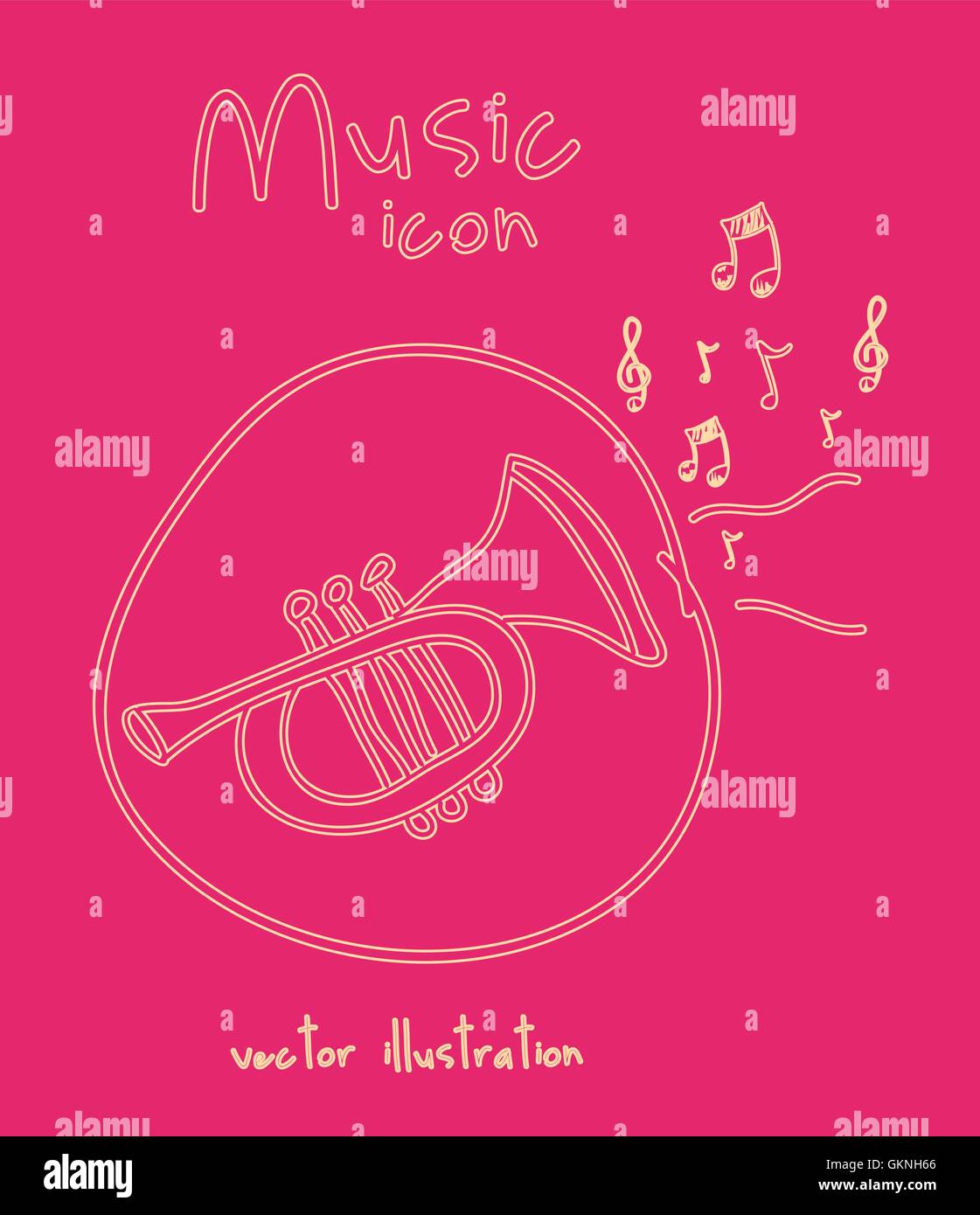 music icons Stock Vector