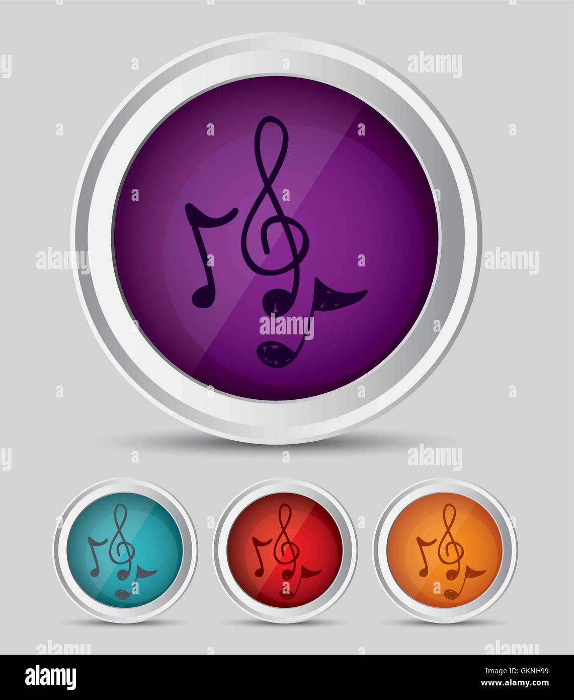 music icons Stock Vector