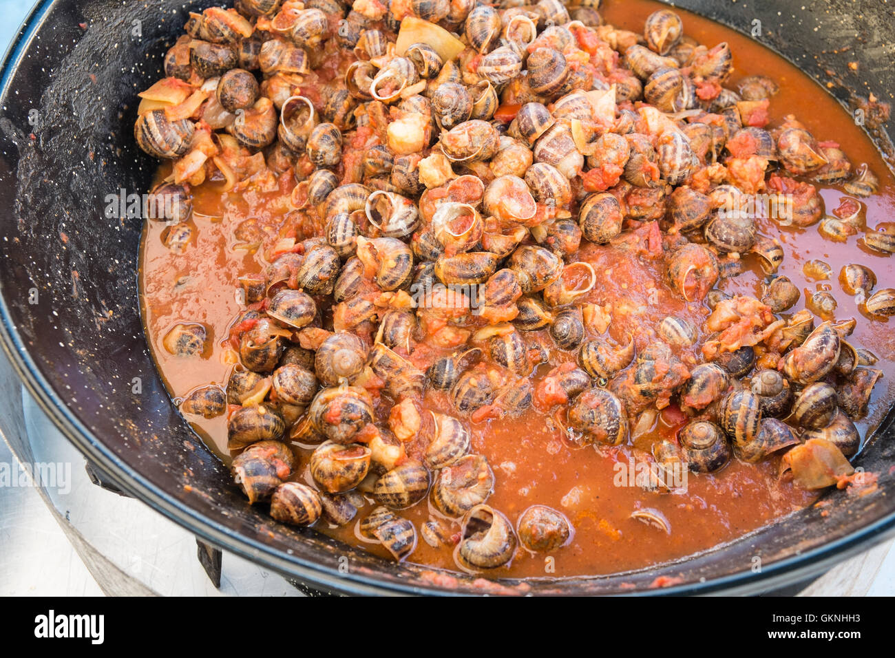 snails,snail,paella,At Esperaza Sunday Market,Aude,South France. A