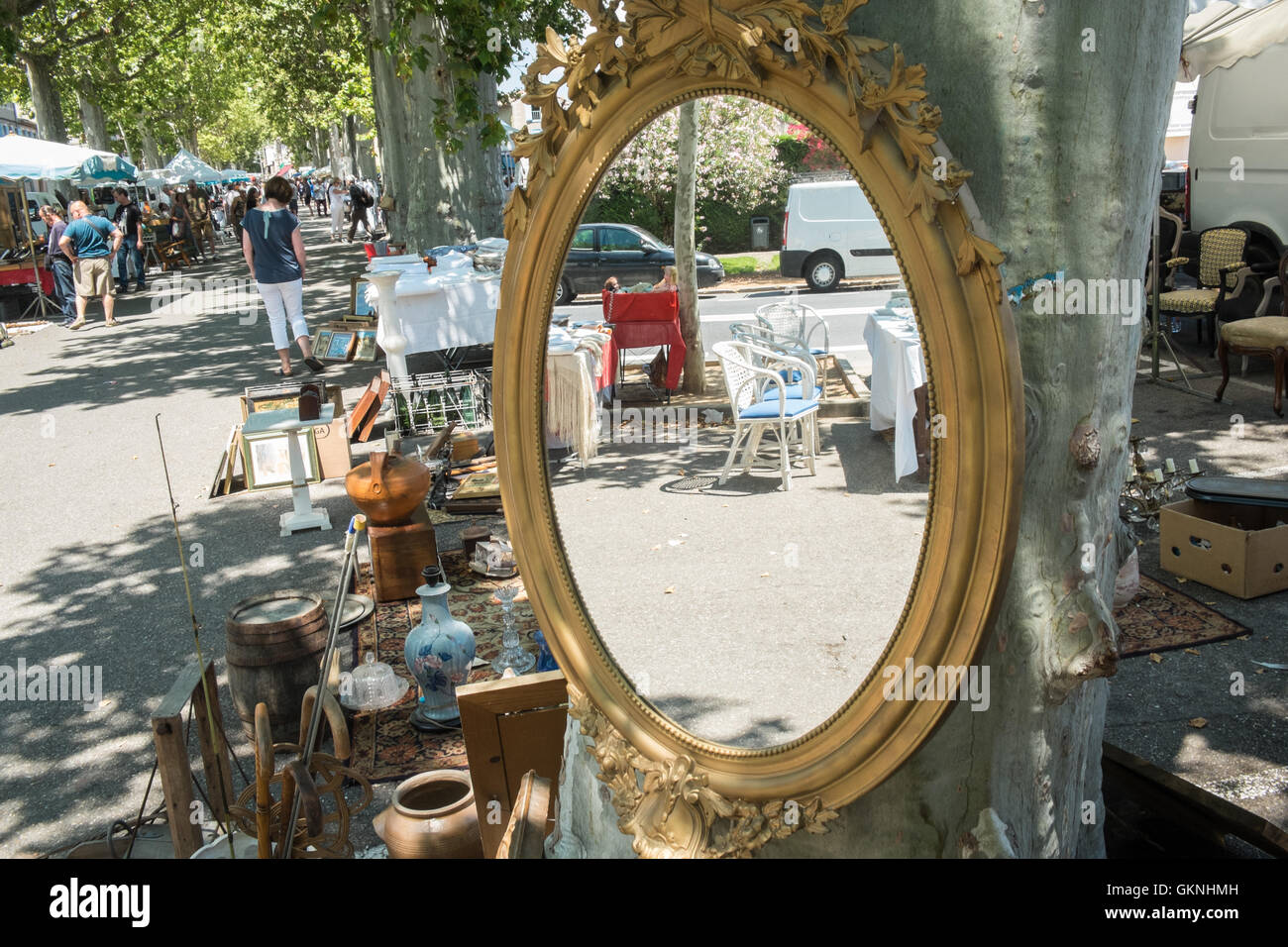Antique,car boot,bric a brac,items for sale at local antique brocant