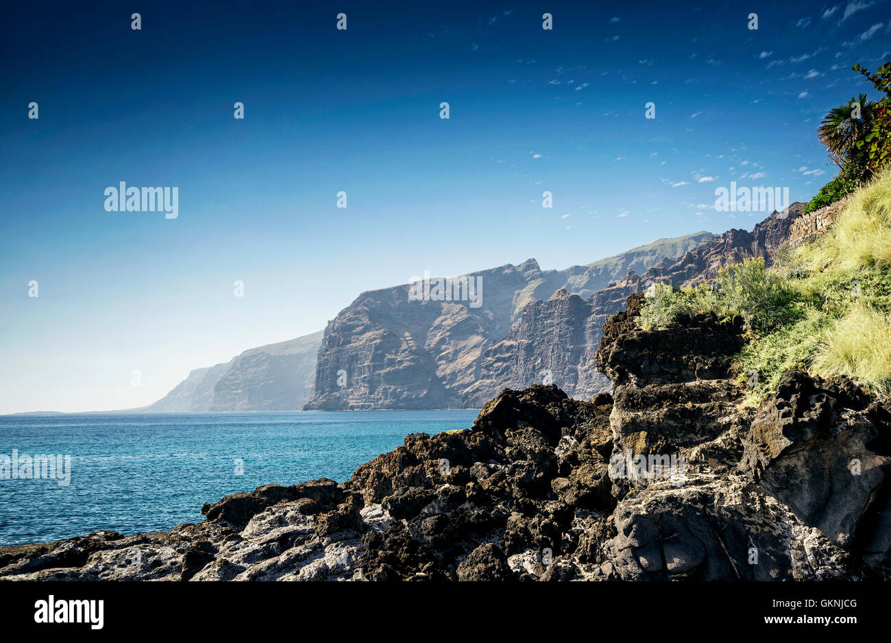 los gigantes cliffs coast natural landmark and scenery in south tenerife island spain Stock Photo