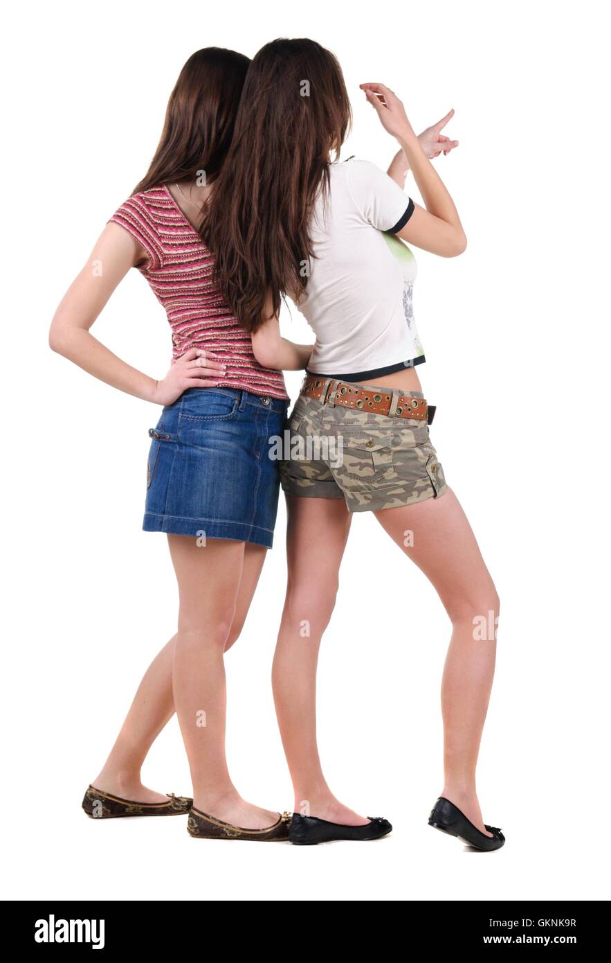 Backview friends Cut Out Stock Images & Pictures - Alamy