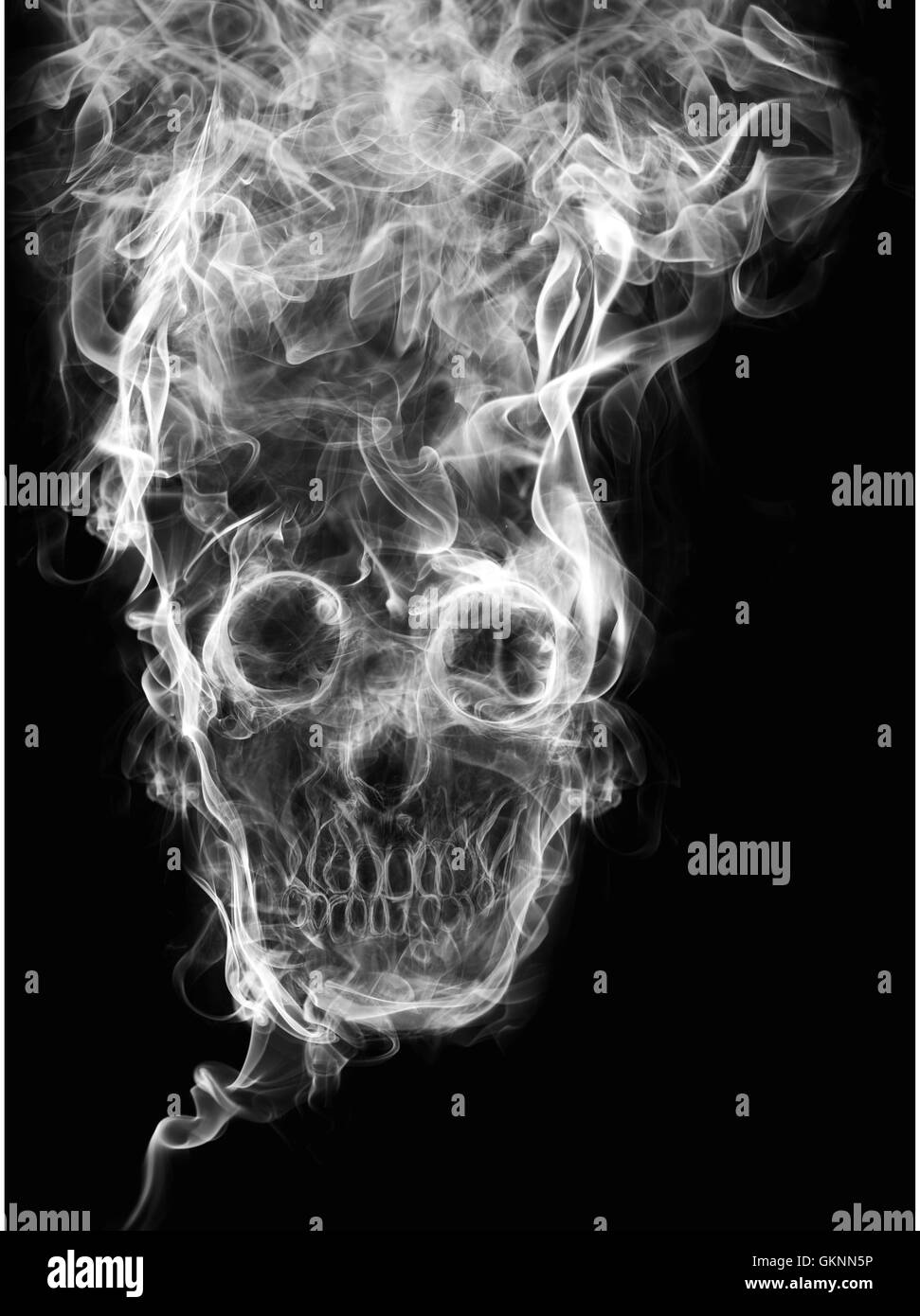 skull of the smoke Stock Photo