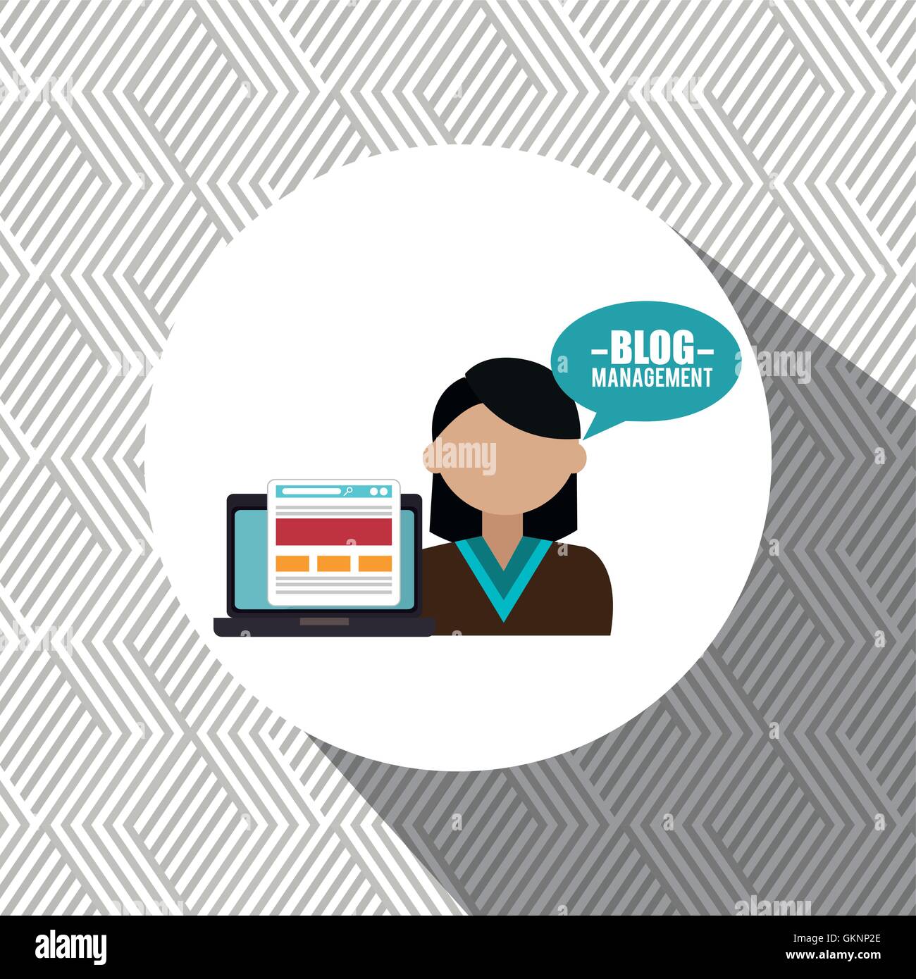 laptop person blog management Stock Vector Image & Art - Alamy