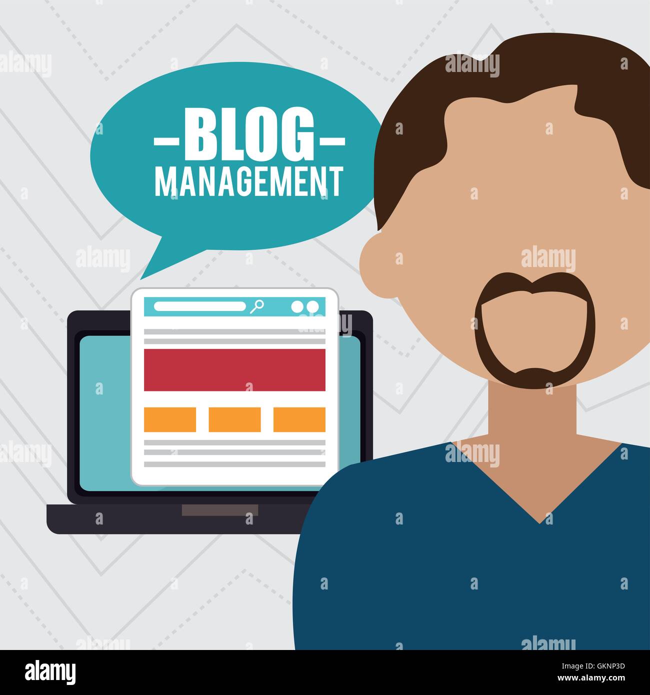 laptop person blog management Stock Vector Image & Art - Alamy