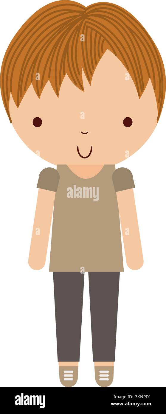 little cute boy isolated icon Stock Vector Image & Art - Alamy