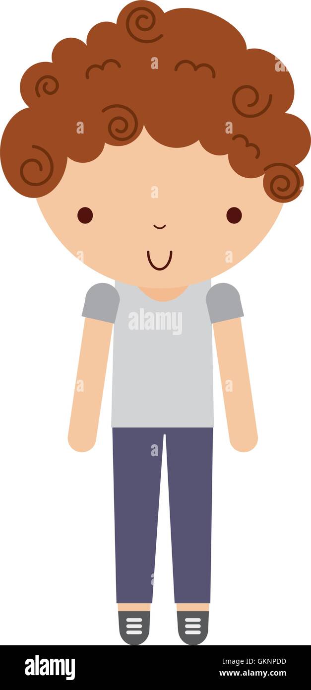 little cute boy isolated icon Stock Vector Image & Art - Alamy