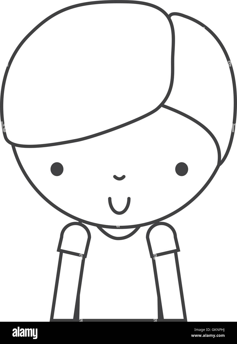little cute boy isolated icon Stock Vector Image & Art - Alamy