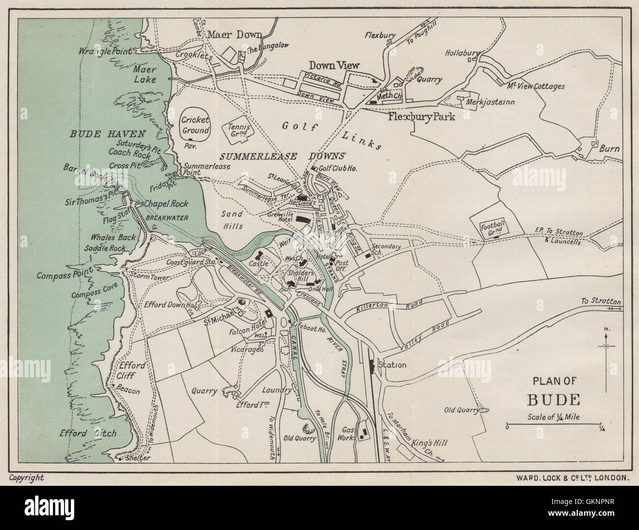 Map of bude hires stock photography and images Alamy