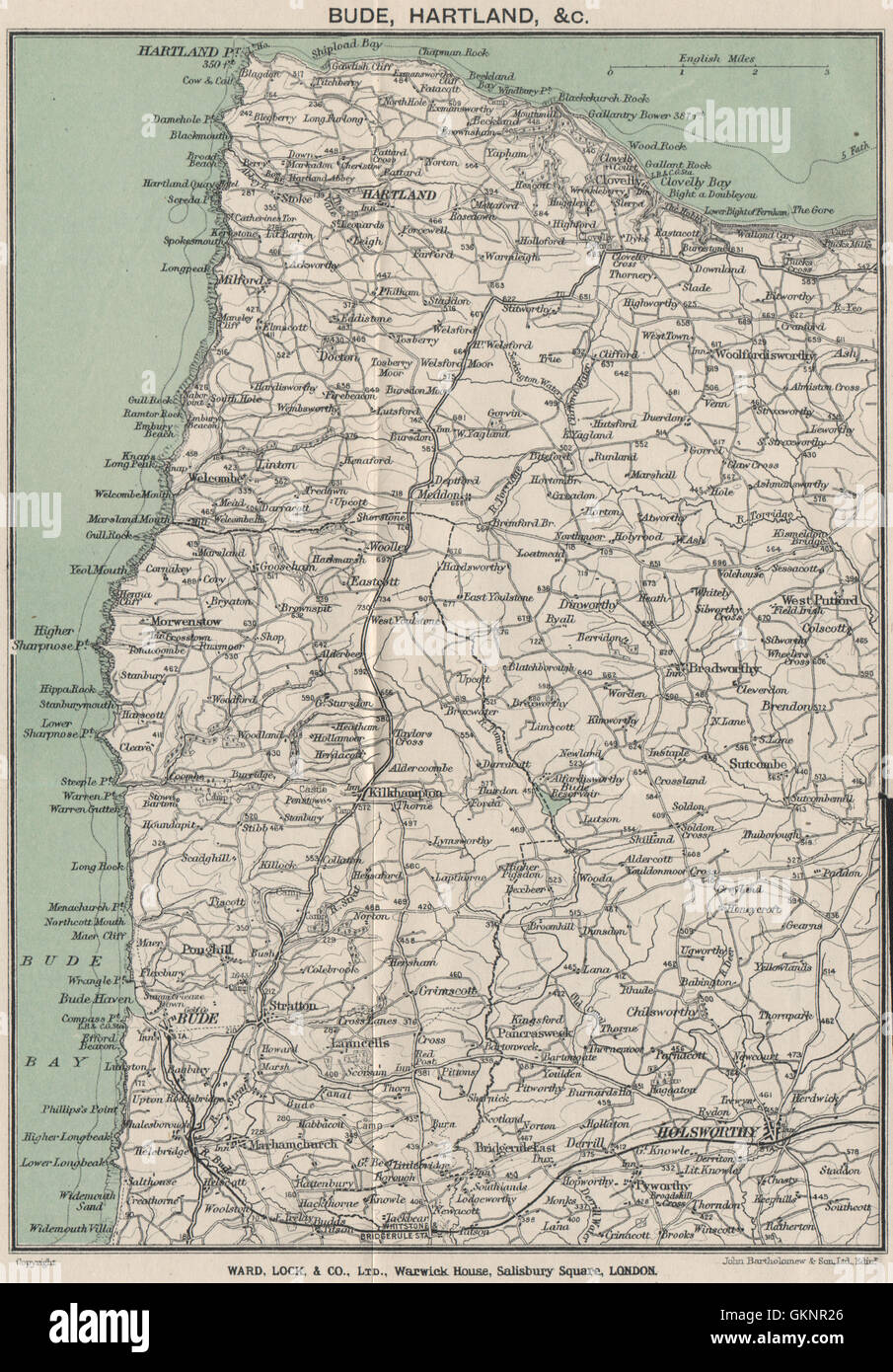 HARTLAND. Bude Clovelly Holsworthy. North Devon. WARD LOCK, 1924