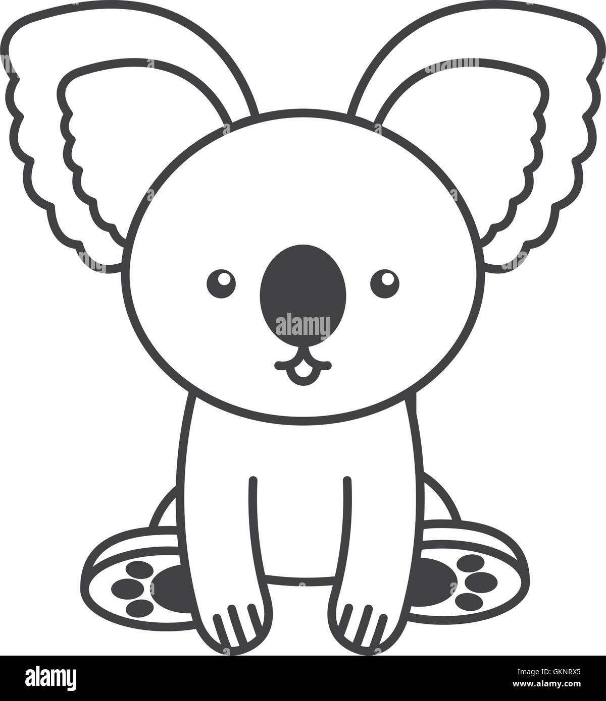 cute koala animal tender isolated icon Stock Vector Image & Art - Alamy