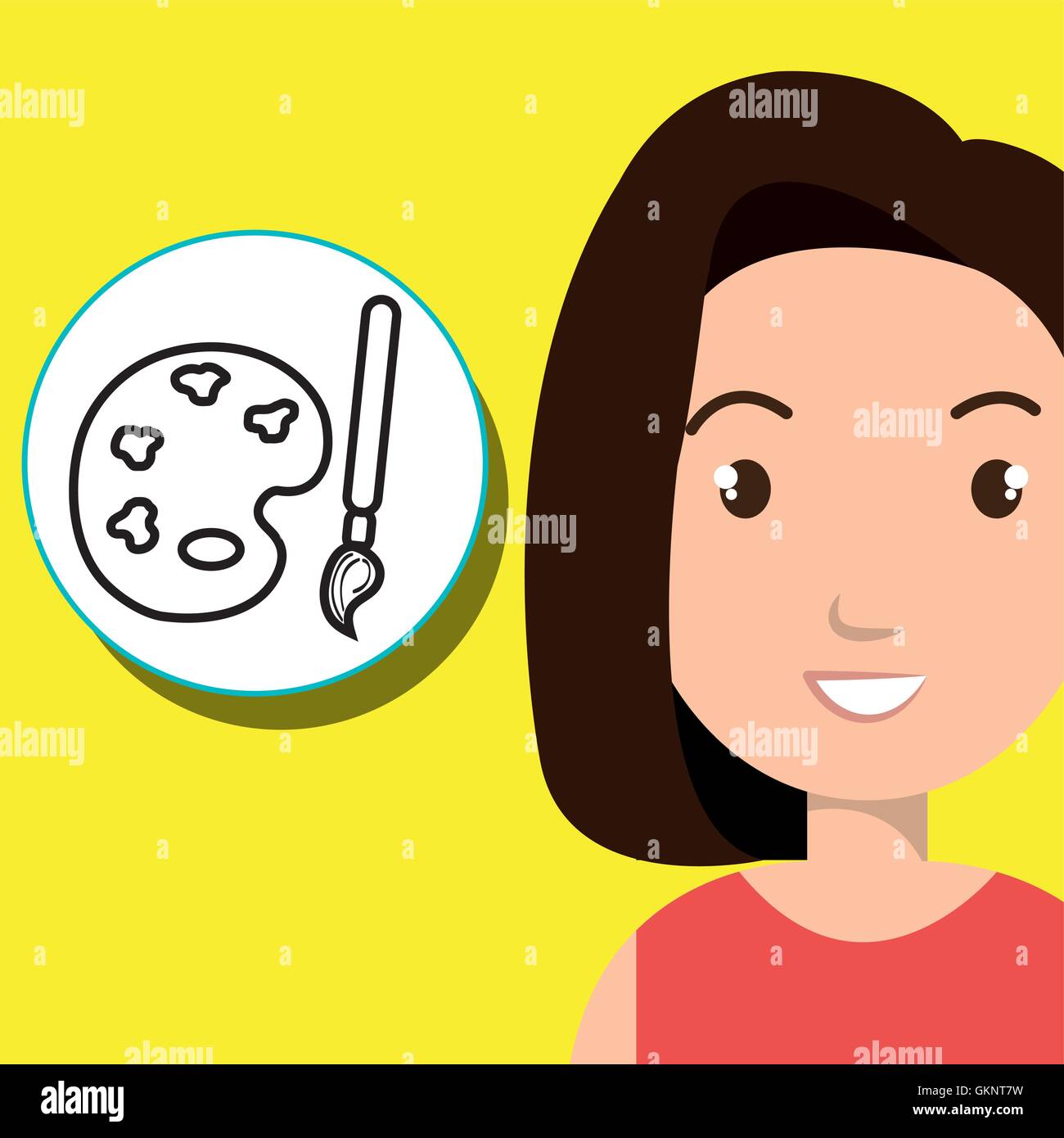 girl young student school Stock Vector Image & Art - Alamy
