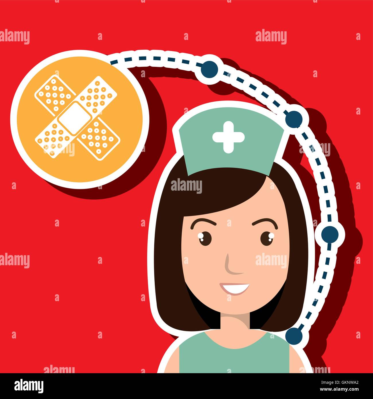 woman medical staff service Stock Vector