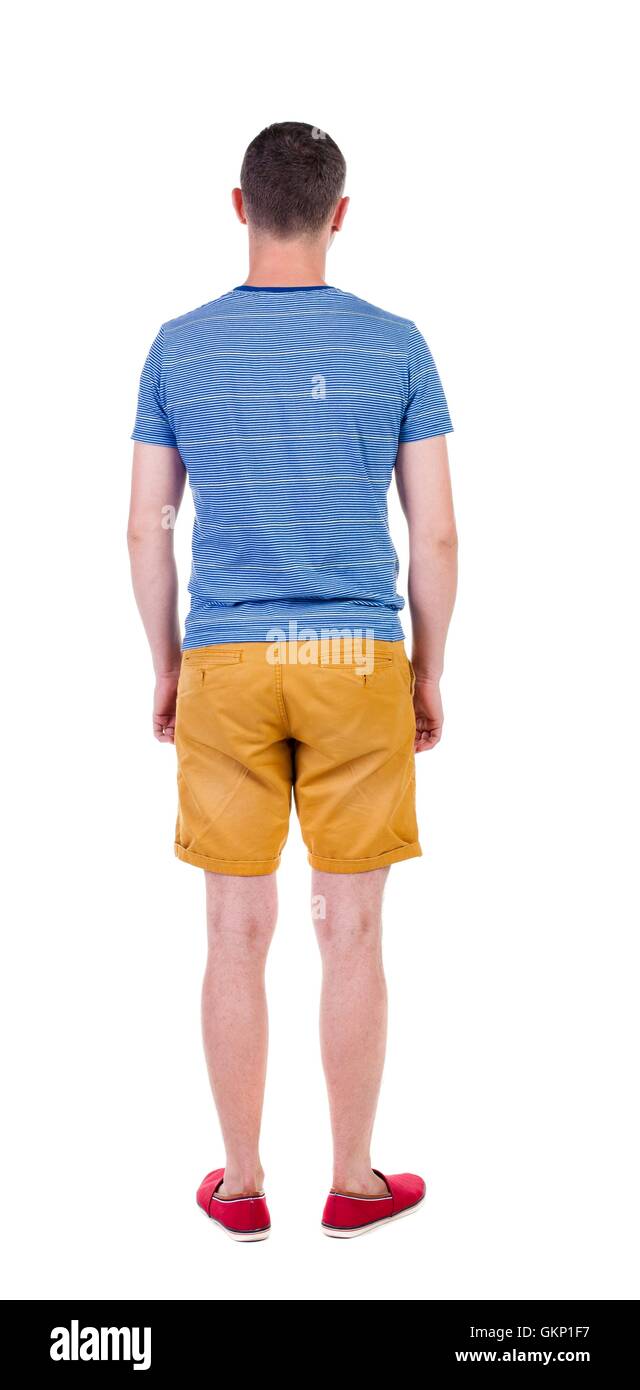 back-view-of-handsome-man-in-shorts-stock-photo-alamy