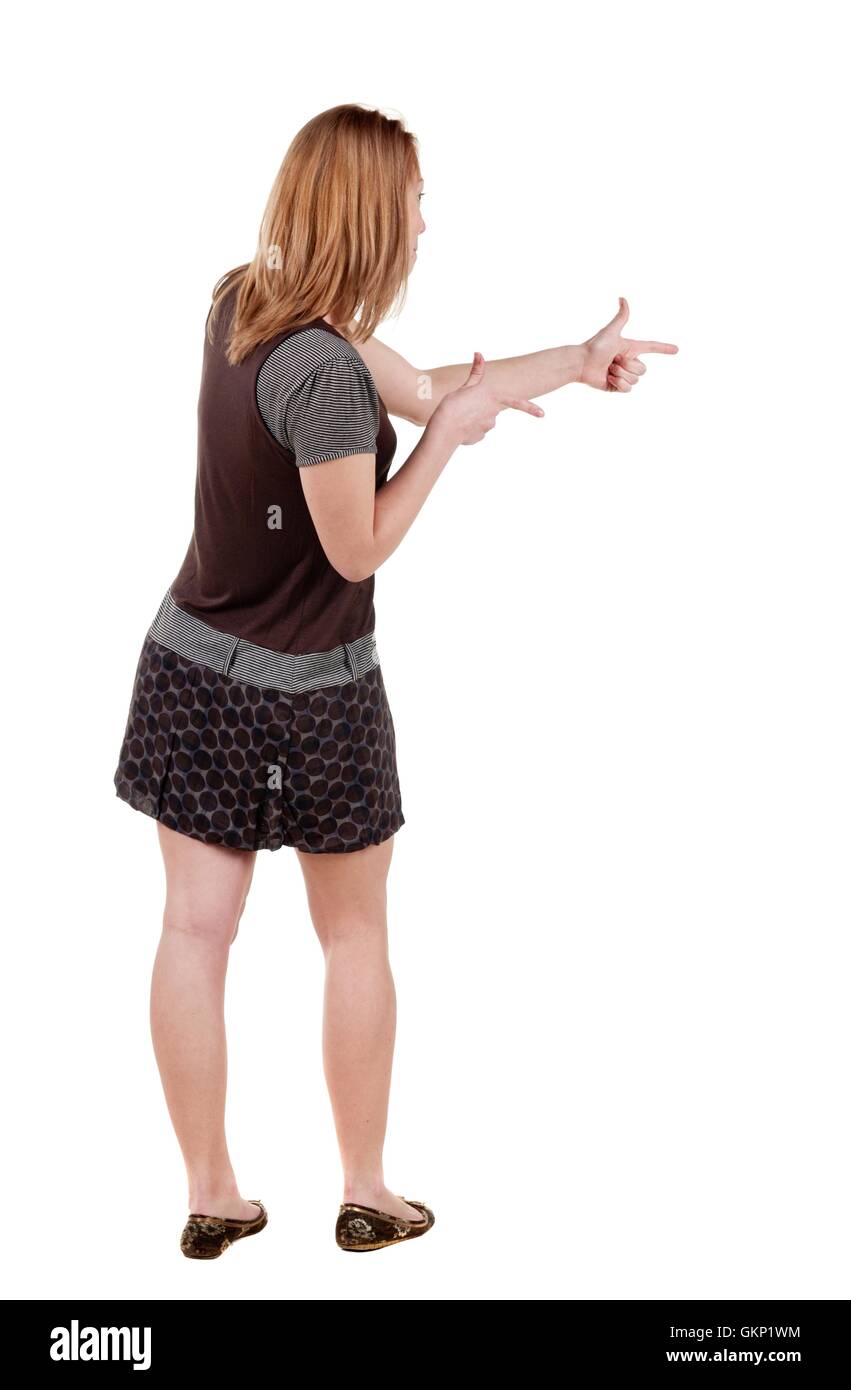 Blonde woman rear view heels hi-res stock photography and images - Alamy