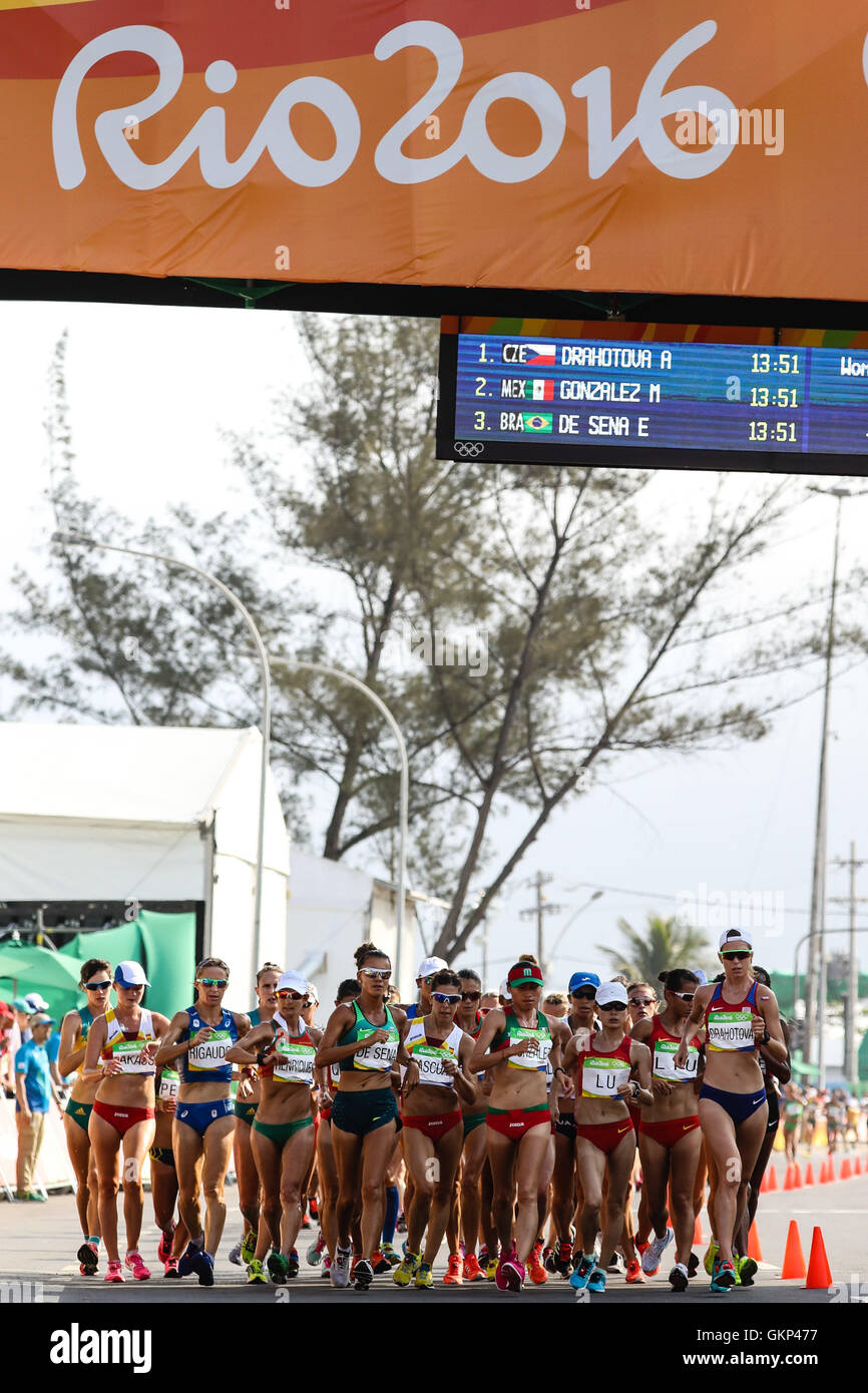 Rio De Janeiro, Brazil. 19th Aug, 2016. Athletes during the 20 km Race ...