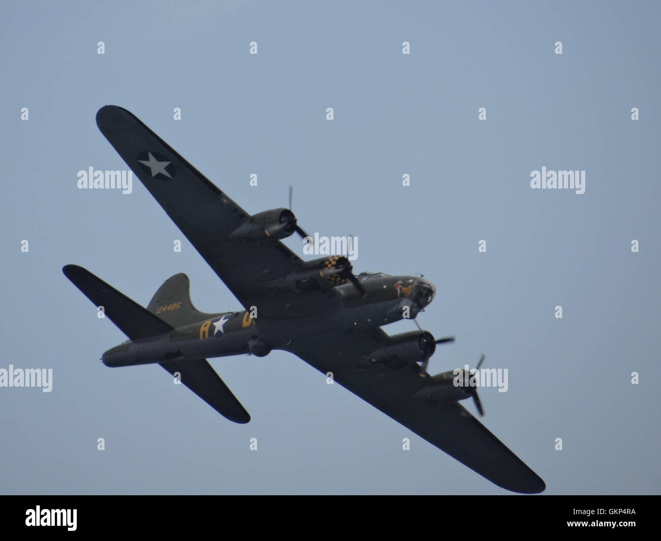 Bournemouth, UK. 21st Aug, 2016. Sally B: B17 Flying Fortress on display at Bournemouth Air Festival on 21 August 2016, Bournemouth, Dorset, UK Credit:  Nastia M/Alamy Live News Stock Photo