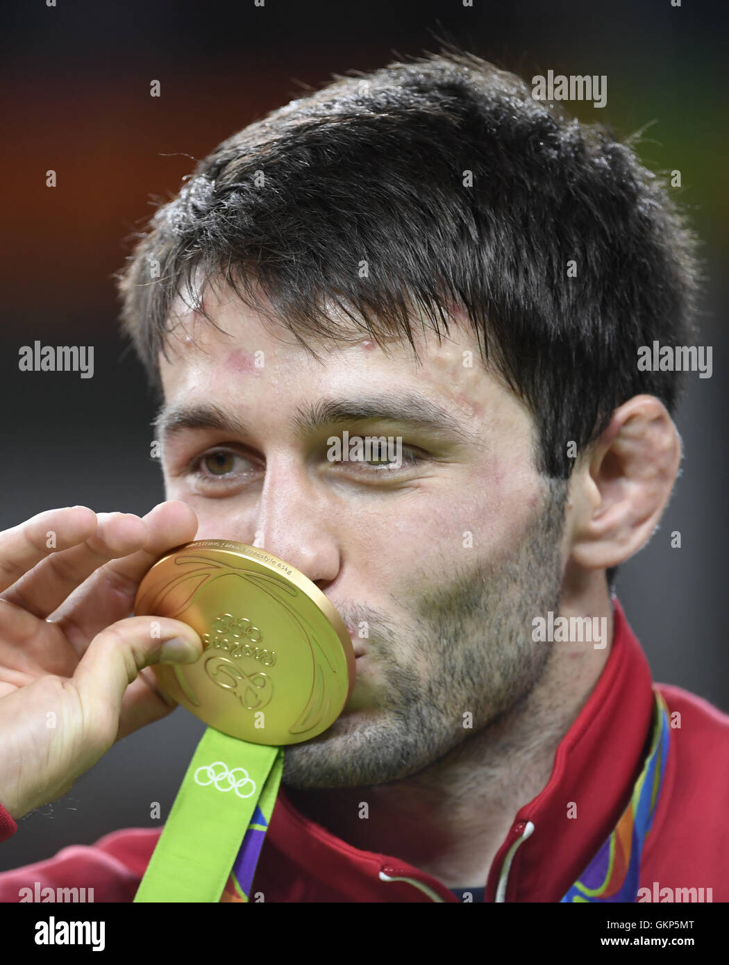 Soslan Ramonov Rio De Janeiro, Brazil. 20th Aug, 2016. Russia's Soslan Ramomov kisses ...