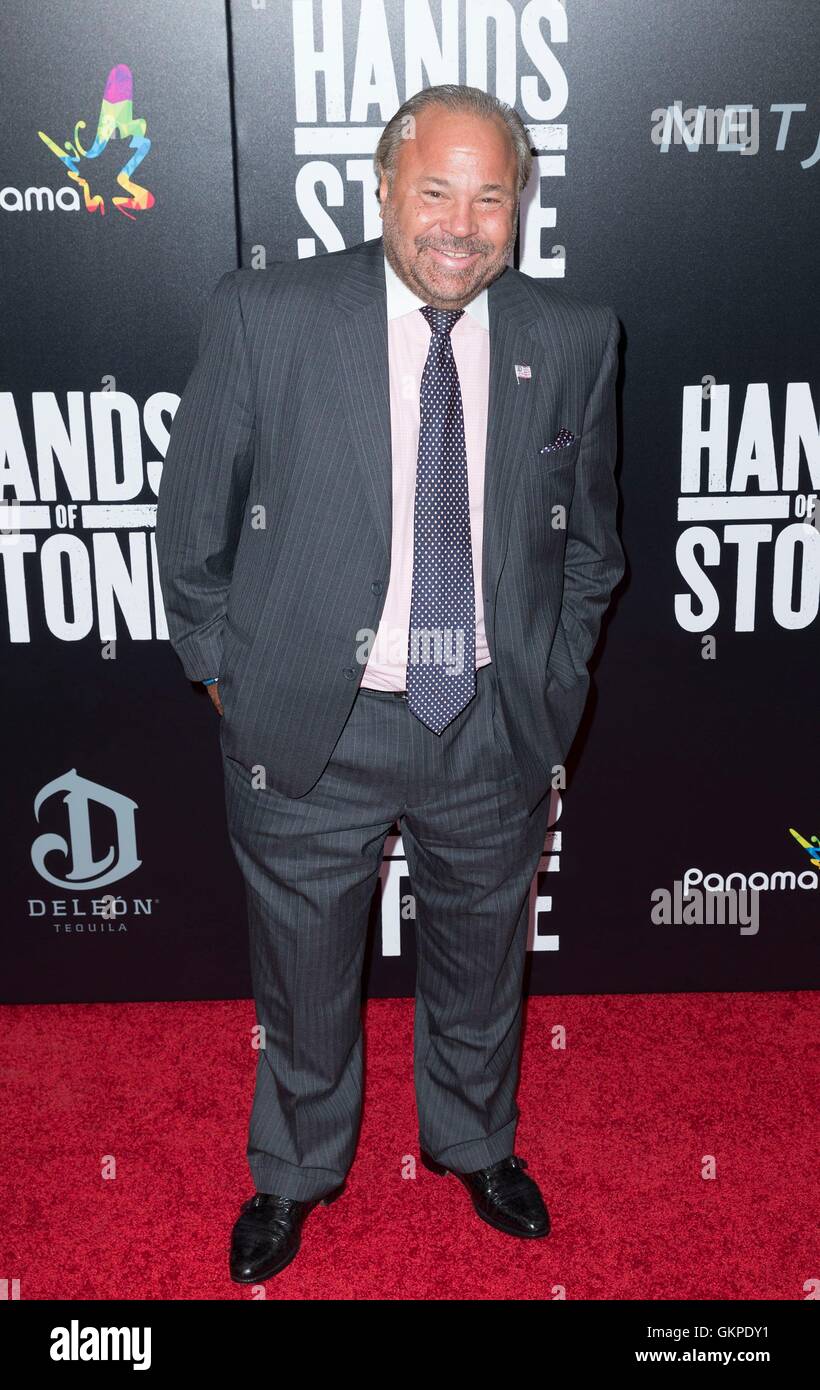 New York, NY, USA. 22nd Aug, 2016. Bo Dietl at arrivals for HANDS OF STONE Premiere, The School of Visual Arts (SVA) Theatre, New York, NY August 22, 2016. Credit:  Lev Radin/Everett Collection/Alamy Live News Stock Photo