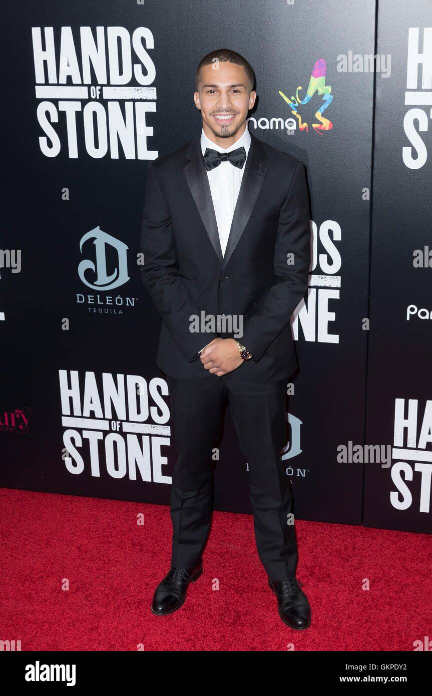 New York, NY, USA. 22nd Aug, 2016. Zachary Ochoa at arrivals for HANDS OF STONE Premiere, The School of Visual Arts (SVA) Theatre, New York, NY August 22, 2016. Credit:  Lev Radin/Everett Collection/Alamy Live News Stock Photo