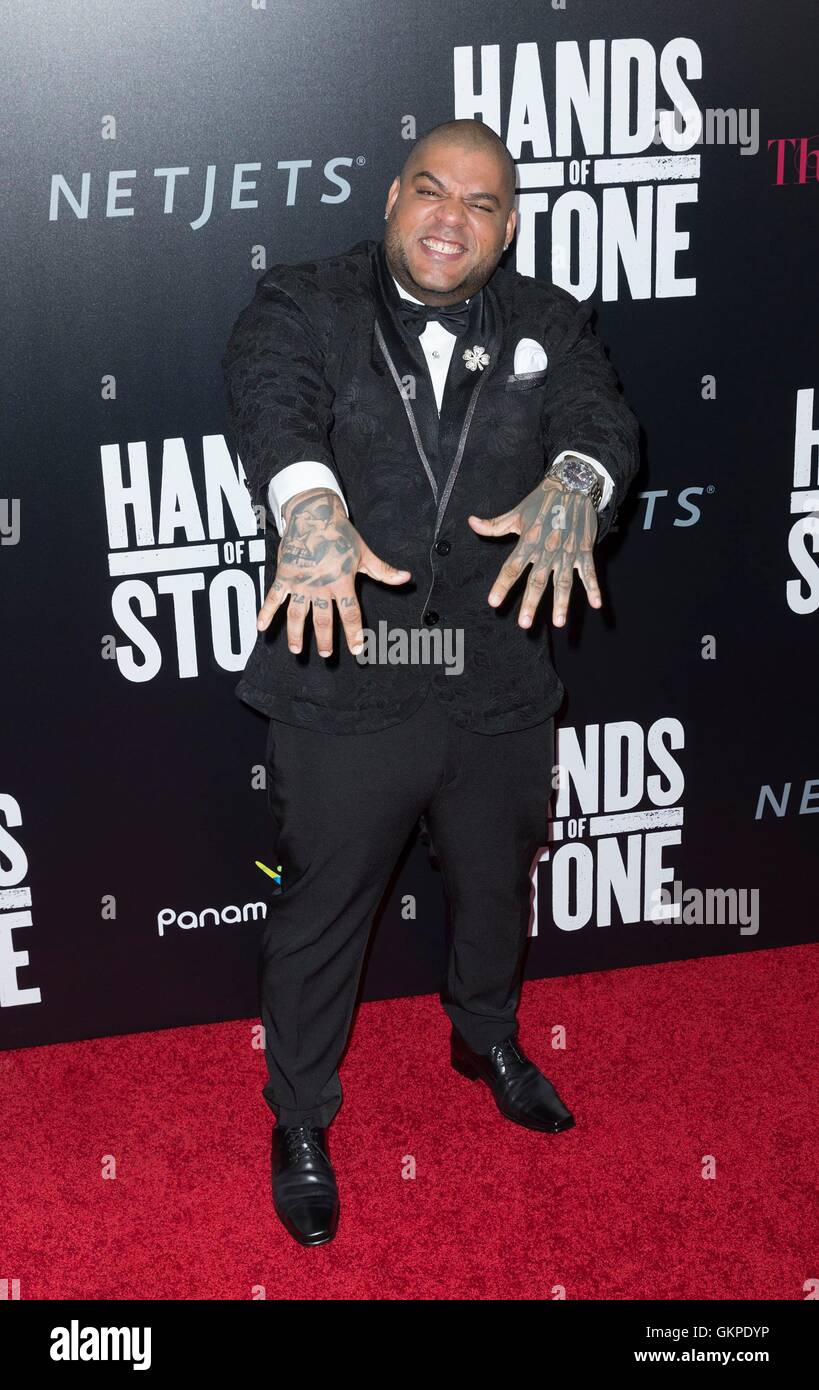New York, NY, USA. 22nd Aug, 2016. Pedro Perez at arrivals for HANDS OF STONE Premiere, The School of Visual Arts (SVA) Theatre, New York, NY August 22, 2016. Credit:  Lev Radin/Everett Collection/Alamy Live News Stock Photo