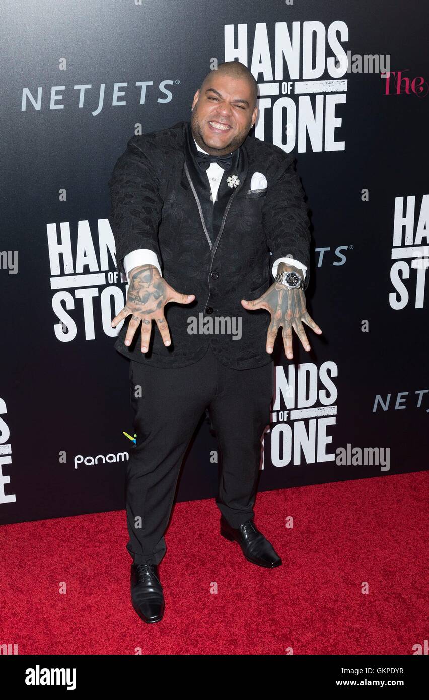 New York, NY, USA. 22nd Aug, 2016. Pedro Perez at arrivals for HANDS OF STONE Premiere, The School of Visual Arts (SVA) Theatre, New York, NY August 22, 2016. Credit:  Lev Radin/Everett Collection/Alamy Live News Stock Photo