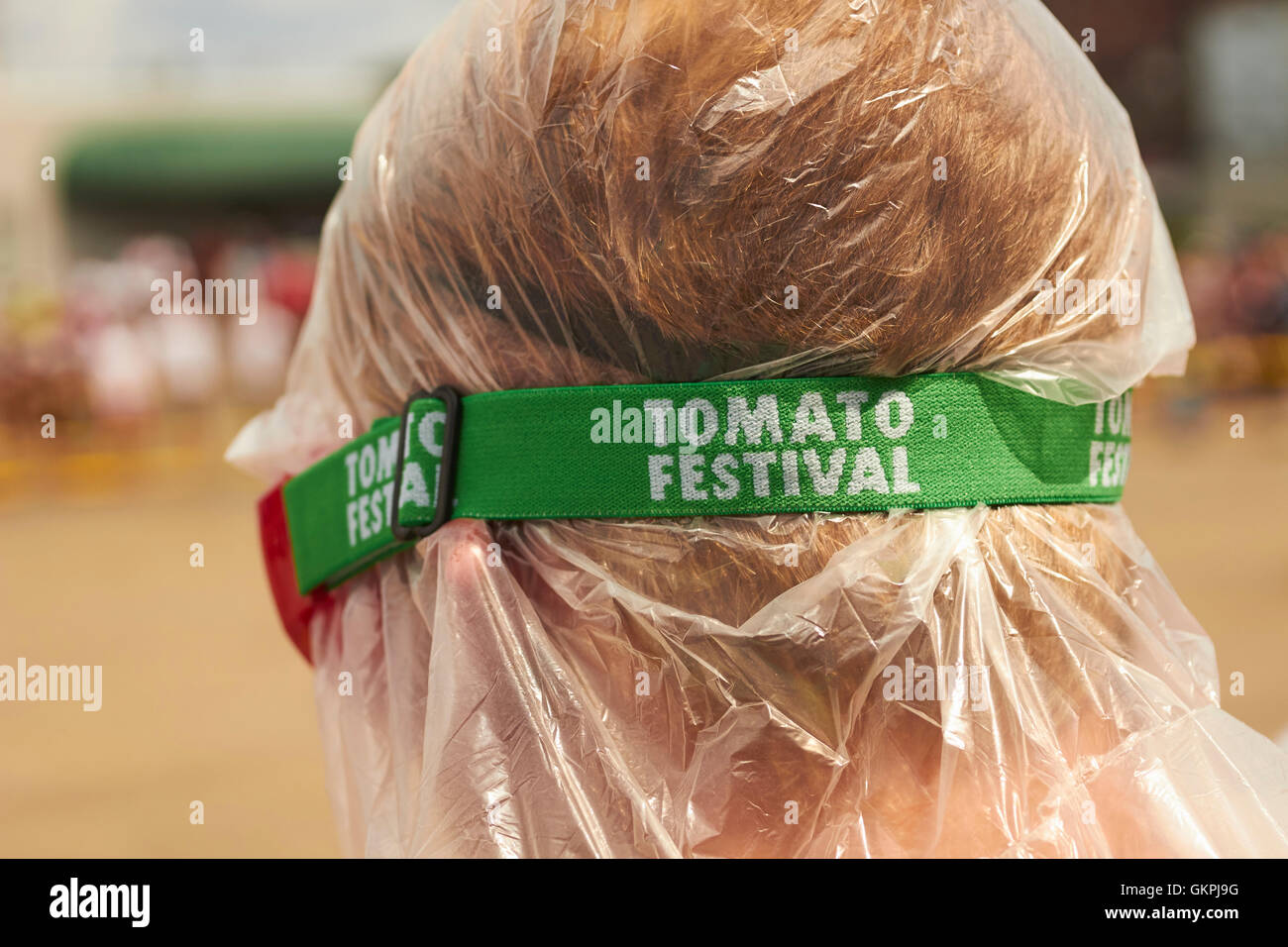 Tomato fighter, Pittston Tomato Festival, Tomato Fights, Pennsylvania, USA Stock Photo