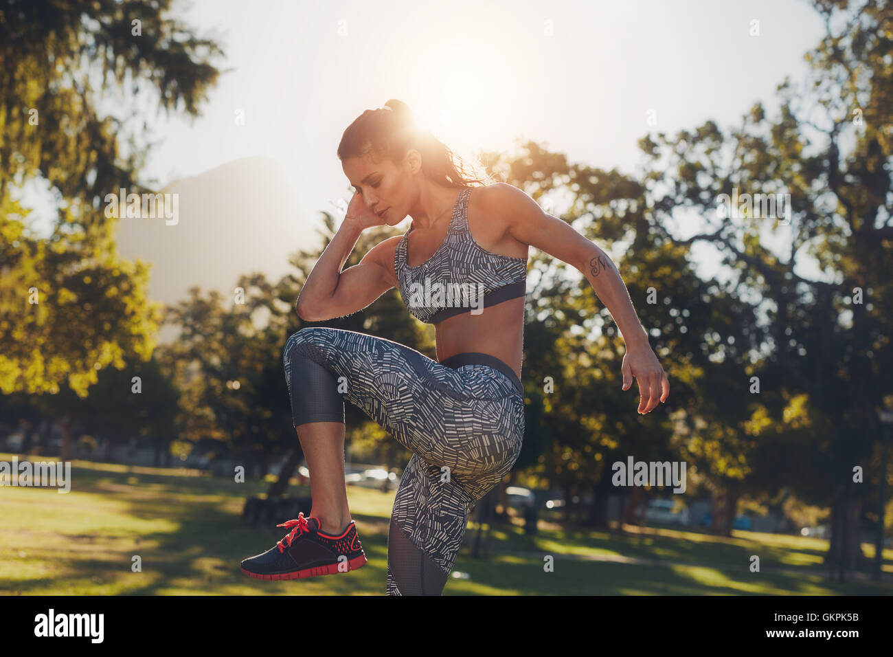 Warmup stretching before workout hi-res stock photography and images ...