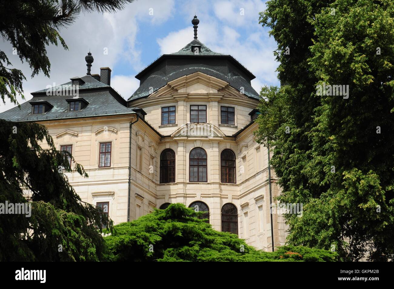 The castle Karlova Koruna Chlumec Stock Photo