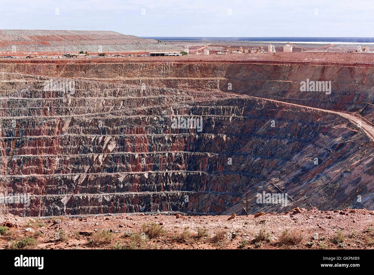 Open cut gold mine, Gwalia Western Australia Stock Photo