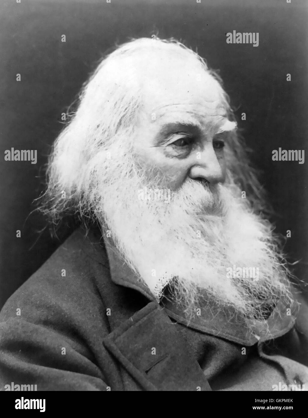 WALT WHITMAN (1819-1892) American poet about 1887 Stock Photo