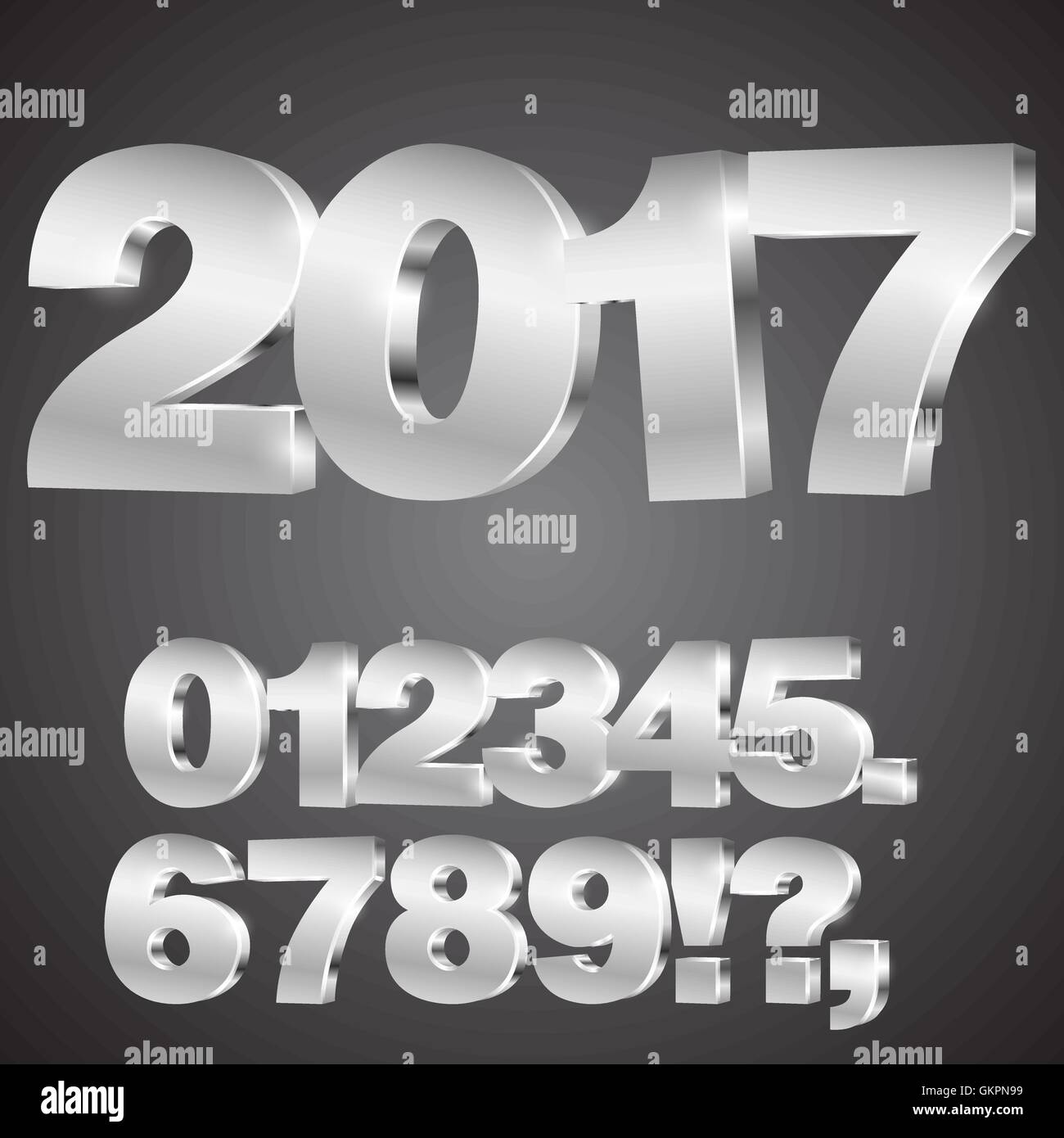 3d numbers vector Stock Vector Image & Art - Alamy