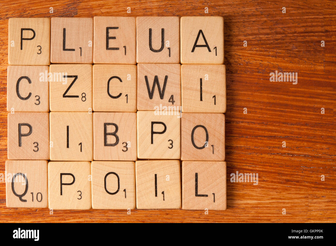 Scrabble tiles forming a square Stock Photo Alamy
