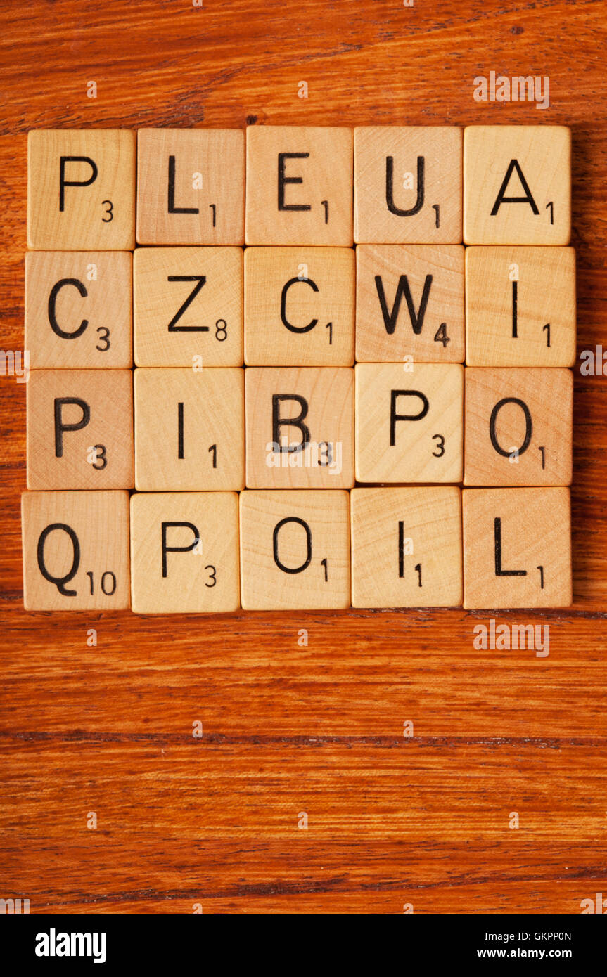 Scrabble tiles forming a square Stock Photo Alamy