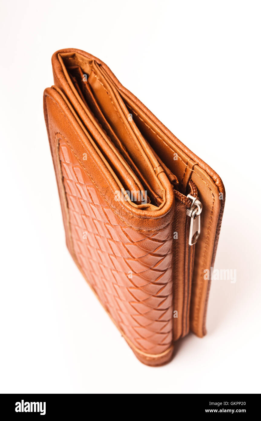 leather wallet Stock Photo