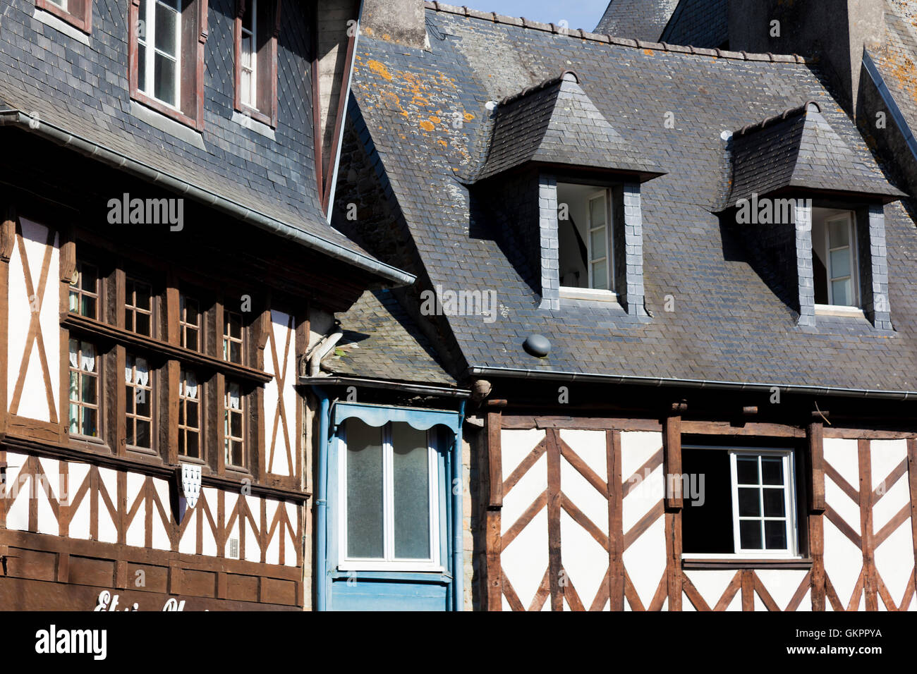 Architecture of Treguier, Cotes d´armor, Bretagne, France Stock Photo