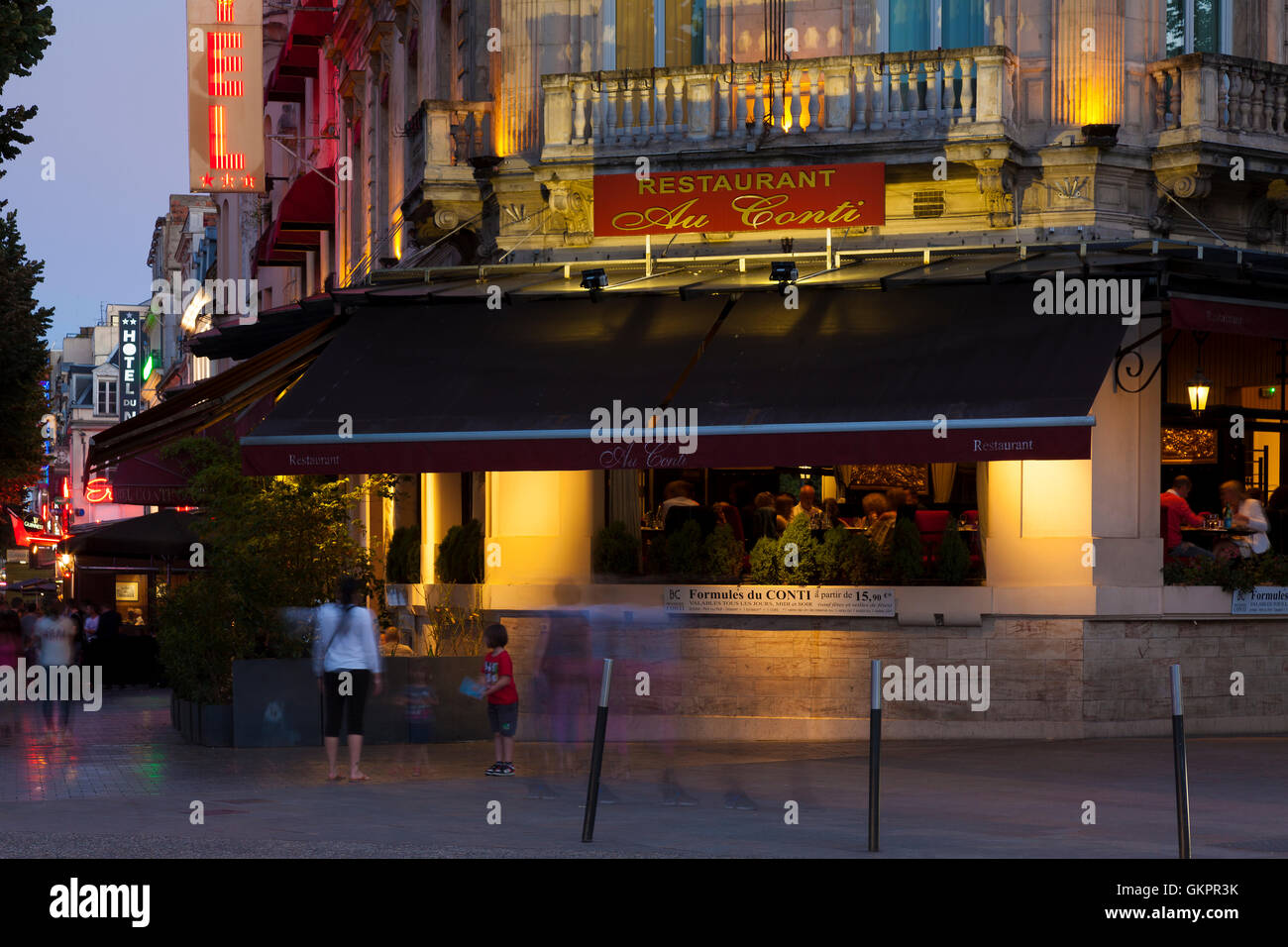 Street of Reims, Marne, Champagne-Ardenne, France Stock Photo