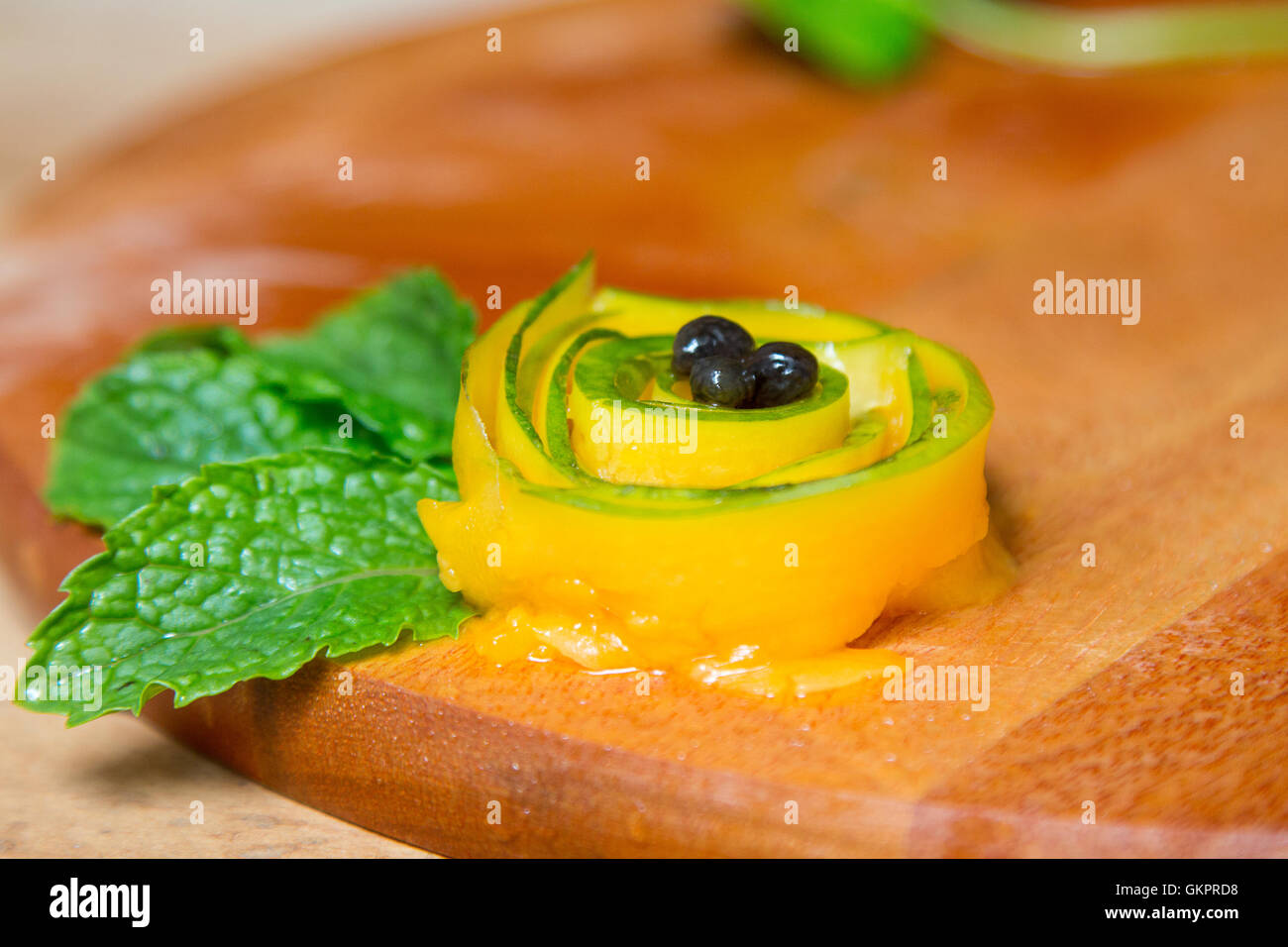 Papaya is beautiful flower for Table food decoration Stock Photo Alamy