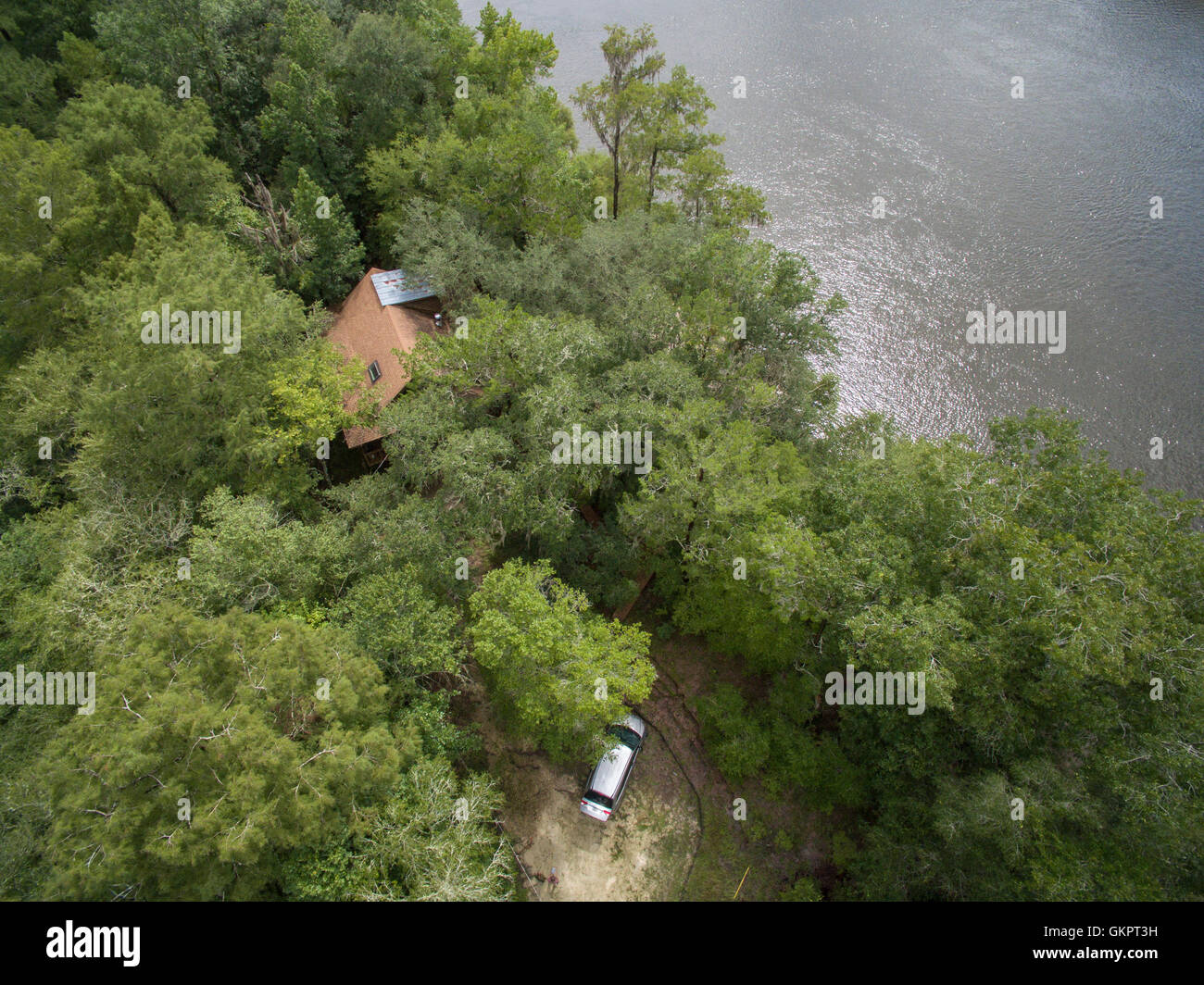 Aerial view of Suwanee River in Gilchrist County, Florida Stock Photo ...