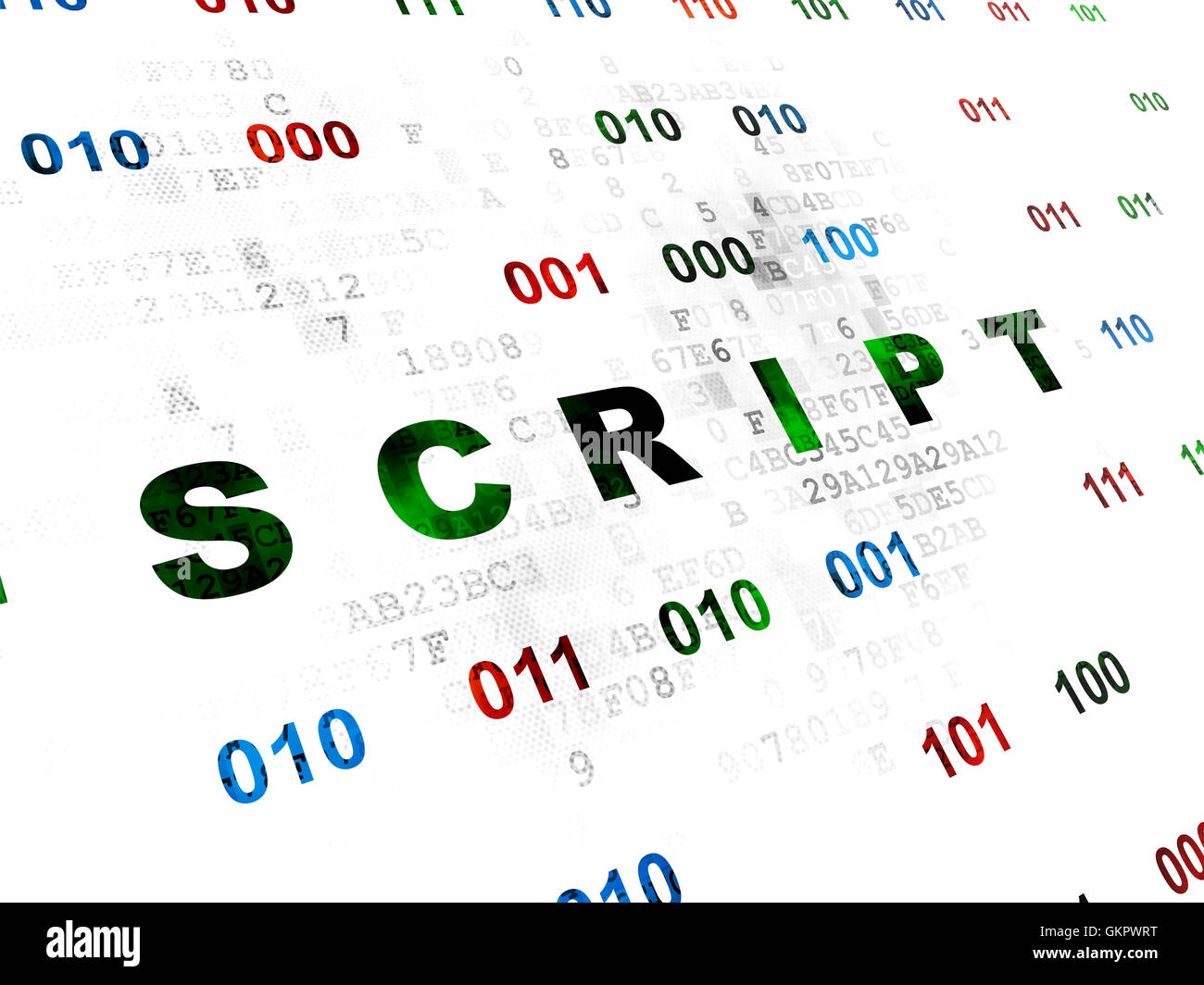 Programming concept: Script on Digital background Stock Photo - Alamy
